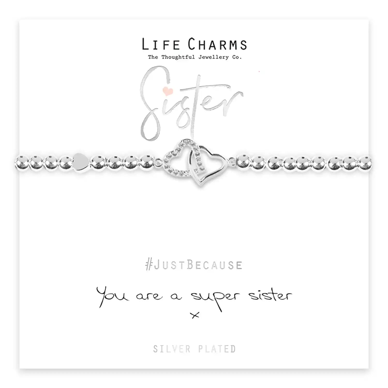 Life Charms Super Sister Bracelet - Silver 2 Shaws Department Stores