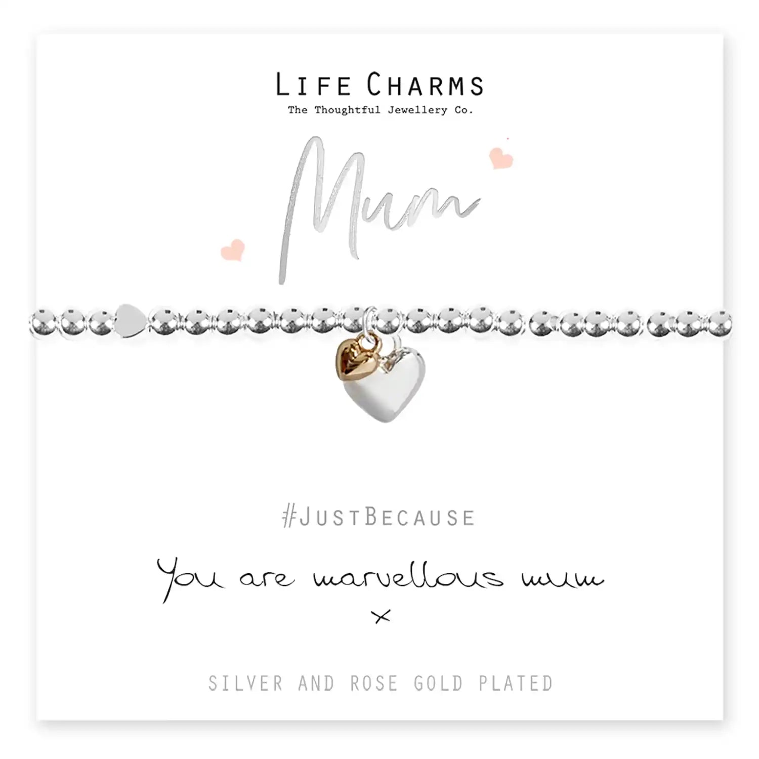 Life Charms Marvellous Mum Bracelet - Silver 2 Shaws Department Stores