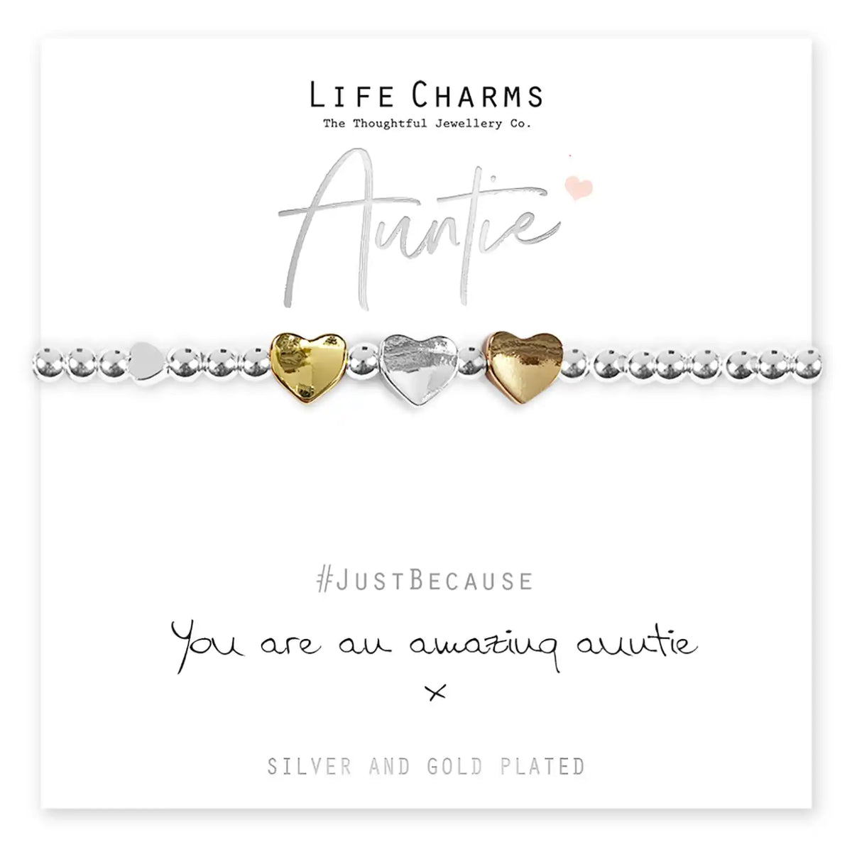 Amazing Aunty Bracelet - Silver