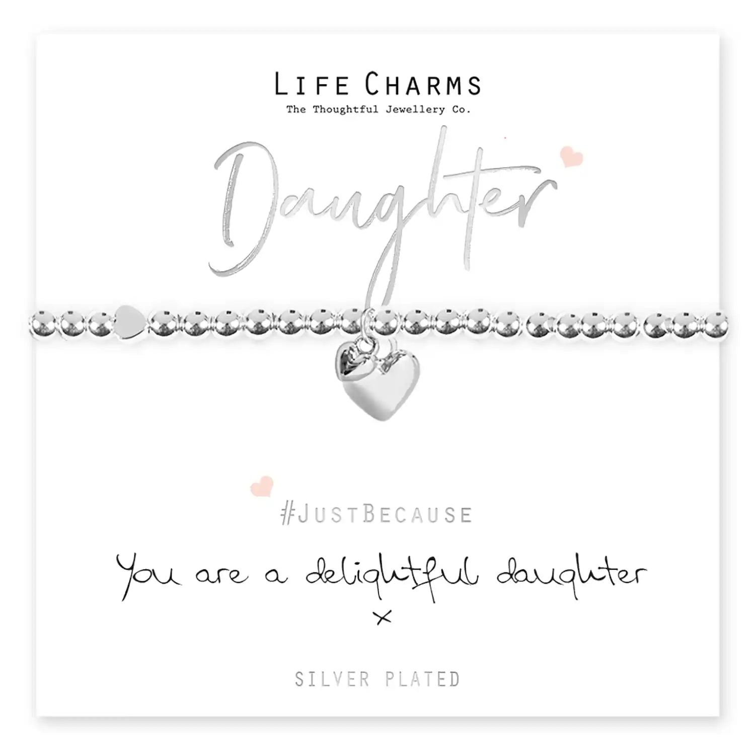Life Charms Delightful Daughter Bracelet - Silver 2 Shaws Department Stores