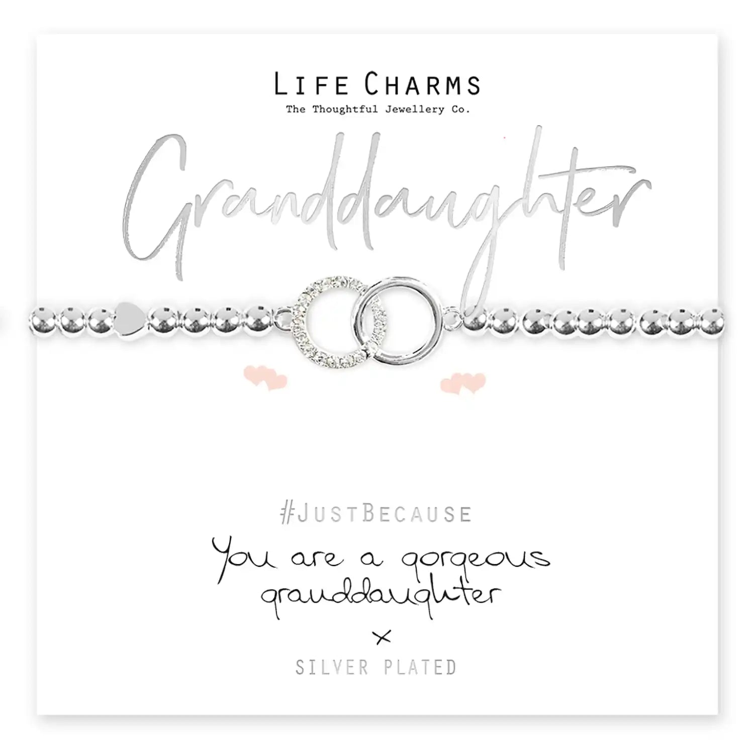 Life Charms Gorgeous Granddaughter Bracelet - Silver 2 Shaws Department Stores