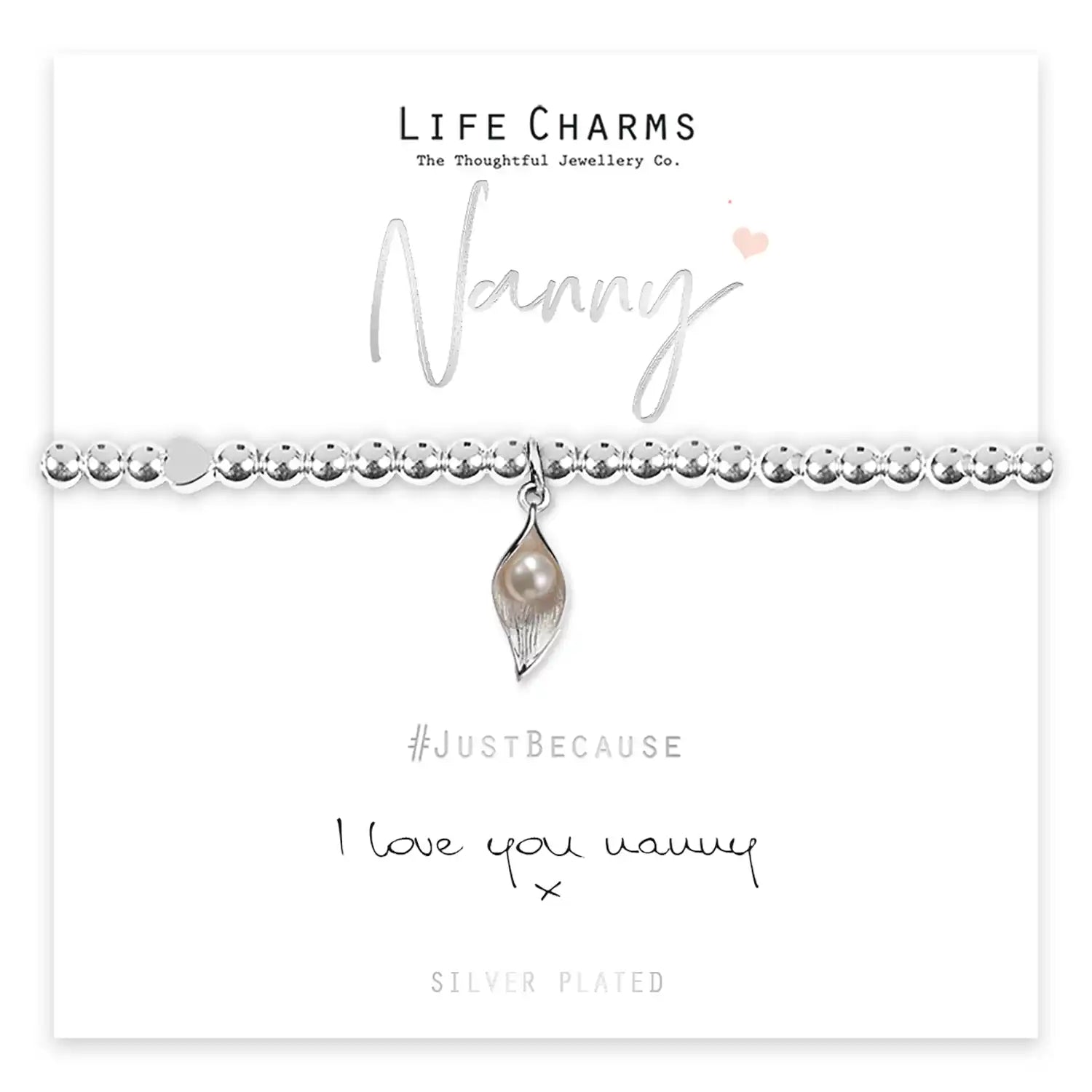 Life Charms I Love You Nanny Bracelet - Silver 2 Shaws Department Stores
