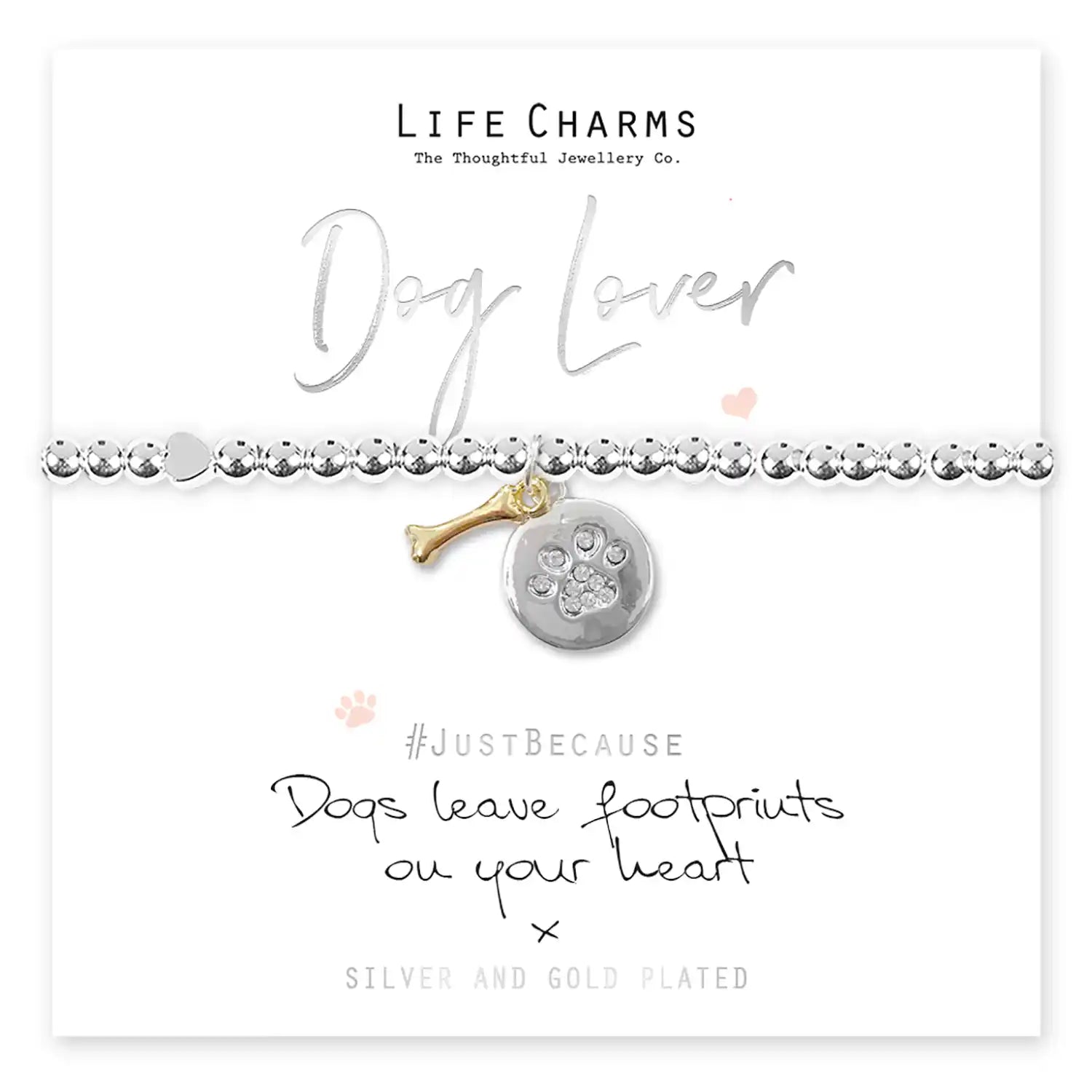 Life Charms Dog Lover Bracelet - Silver 2 Shaws Department Stores
