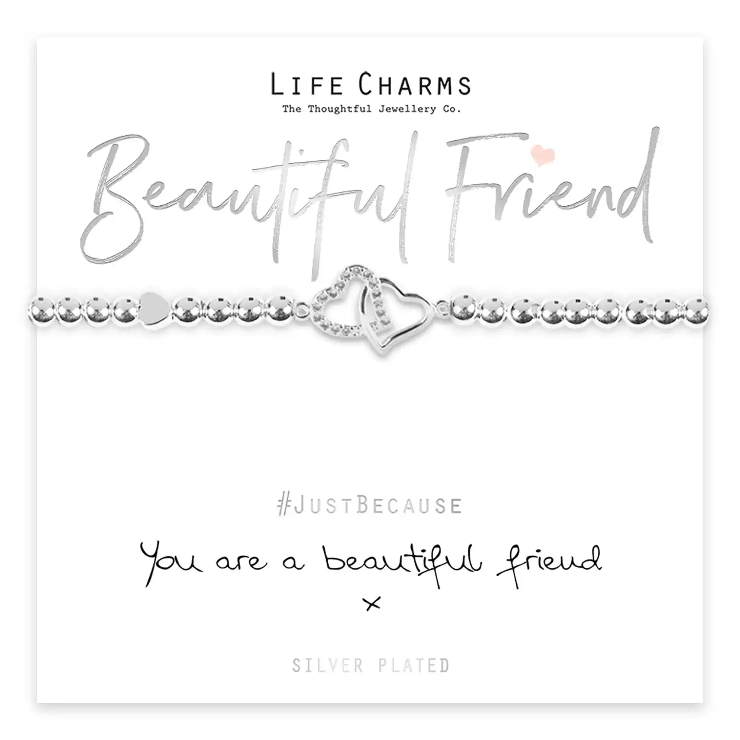 Life Charms You Are A Beautiful Friend Bracelet - Silver 2 Shaws Department Stores