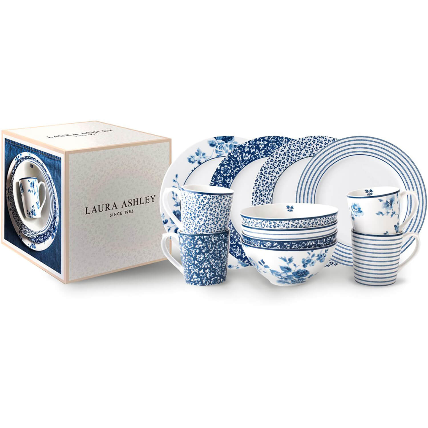 Laura Ashley Blueprint Collectables 12-Piece Breakfast Tableware Giftset 2 Shaws Department Stores
