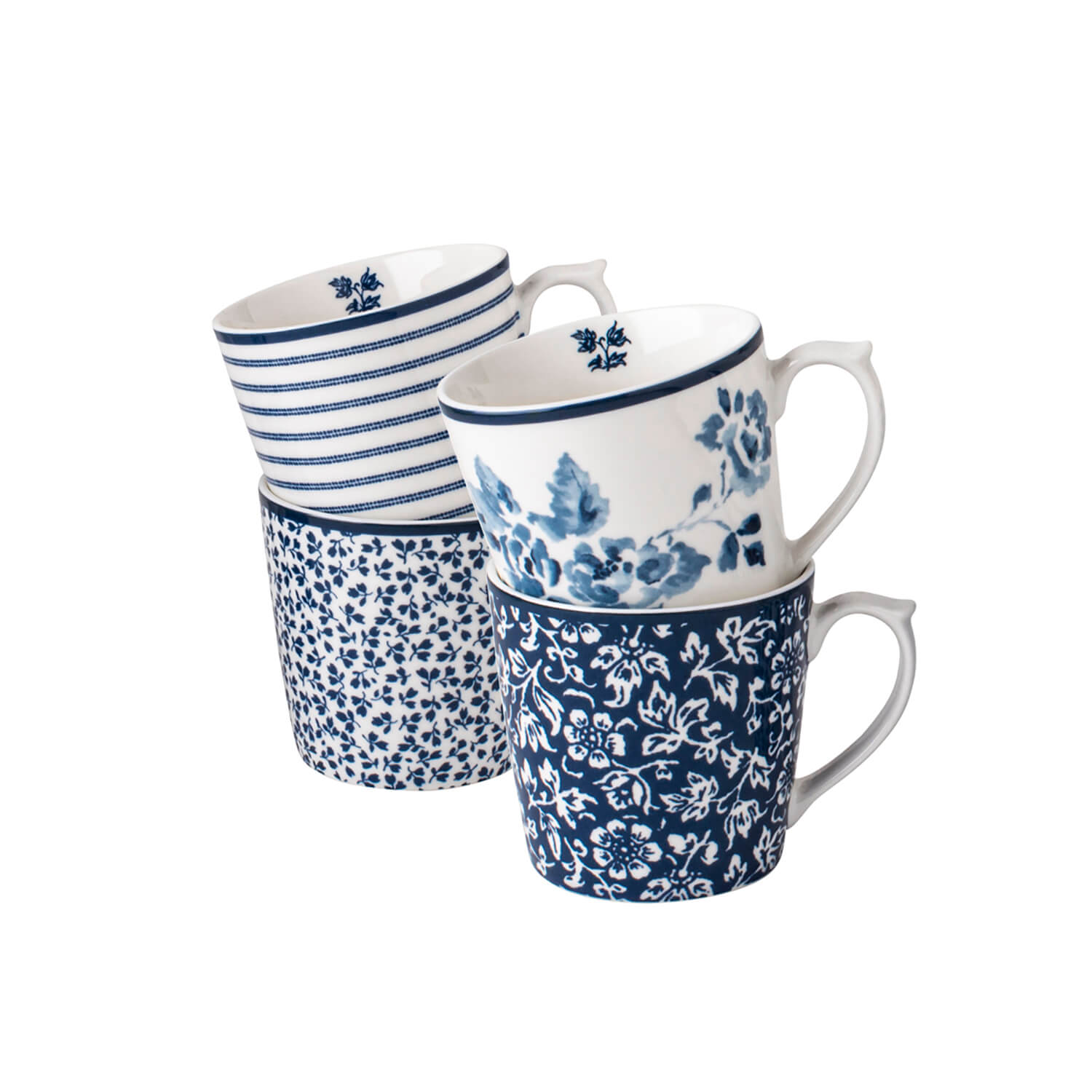 Laura Ashley Blueprint Collectables Set of 4 Mugs - 30cl - Multi 2 Shaws Department Stores