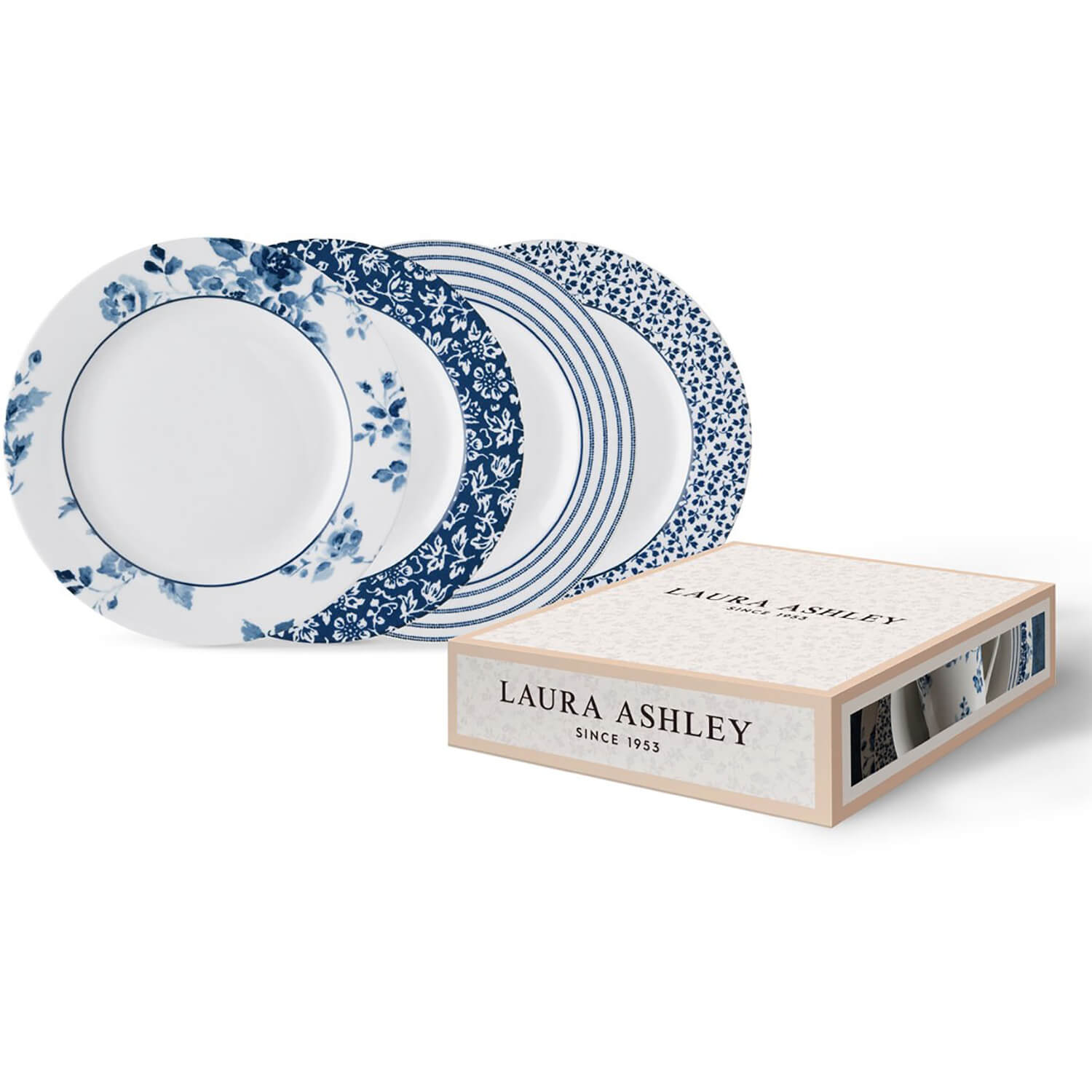 Laura Ashley Blueprint Collectables Set of 4 Plates - Multi 2 Shaws Department Stores
