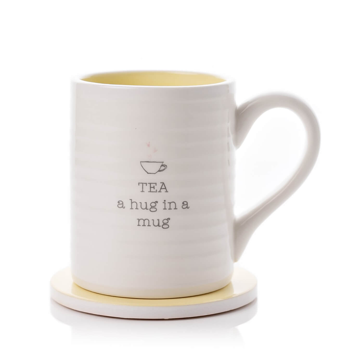 Love Life Tea Hug Mug &amp; Coaster Set 2 Shaws Department Stores