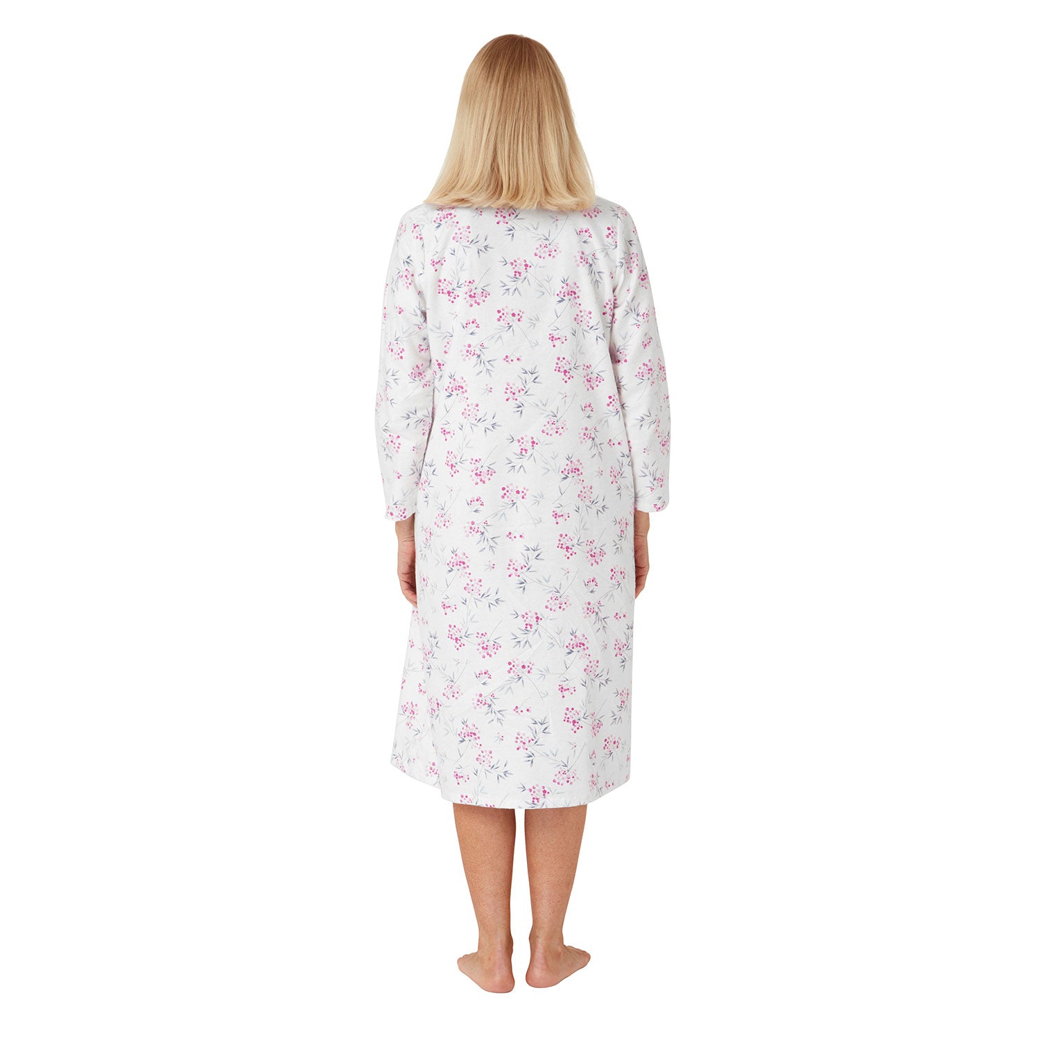 Marlon Talia Brushed Cotton Nightdress - Pink 3 Shaws Department Stores