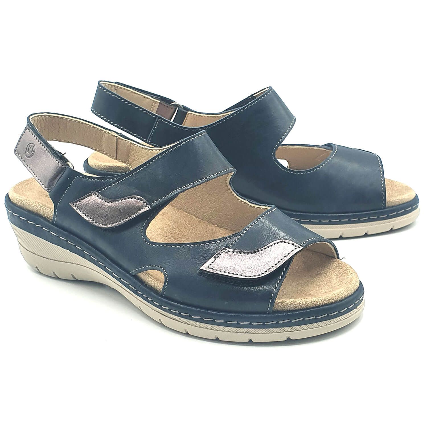 Suave footwear Miami Open Sandal - Navy 1 Shaws Department Stores