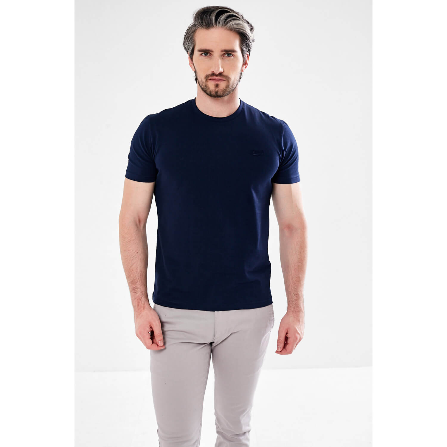 Mineral Glock Plain Tee - Navy 1 Shaws Department Stores