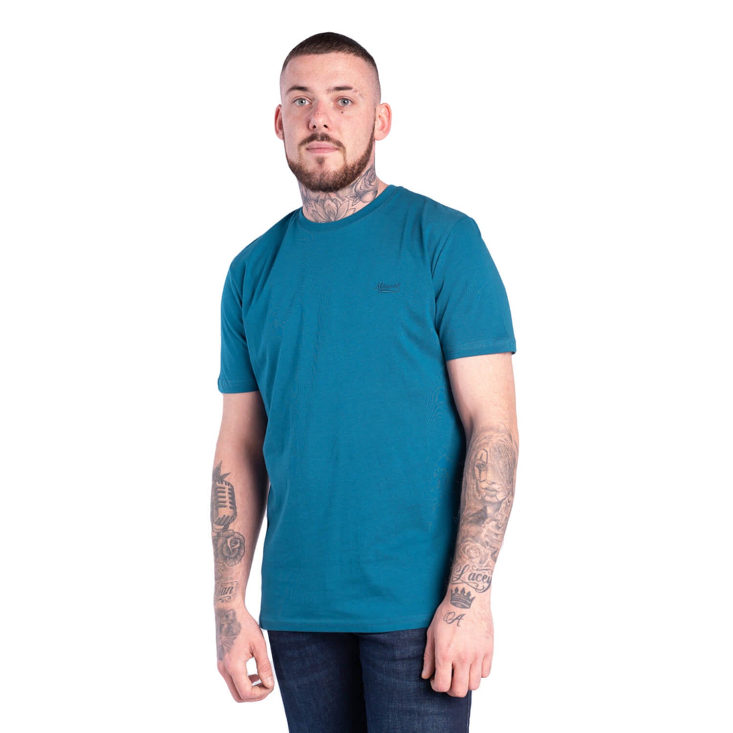 Mineral Glock Plain Tee - Teal 1 Shaws Department Stores