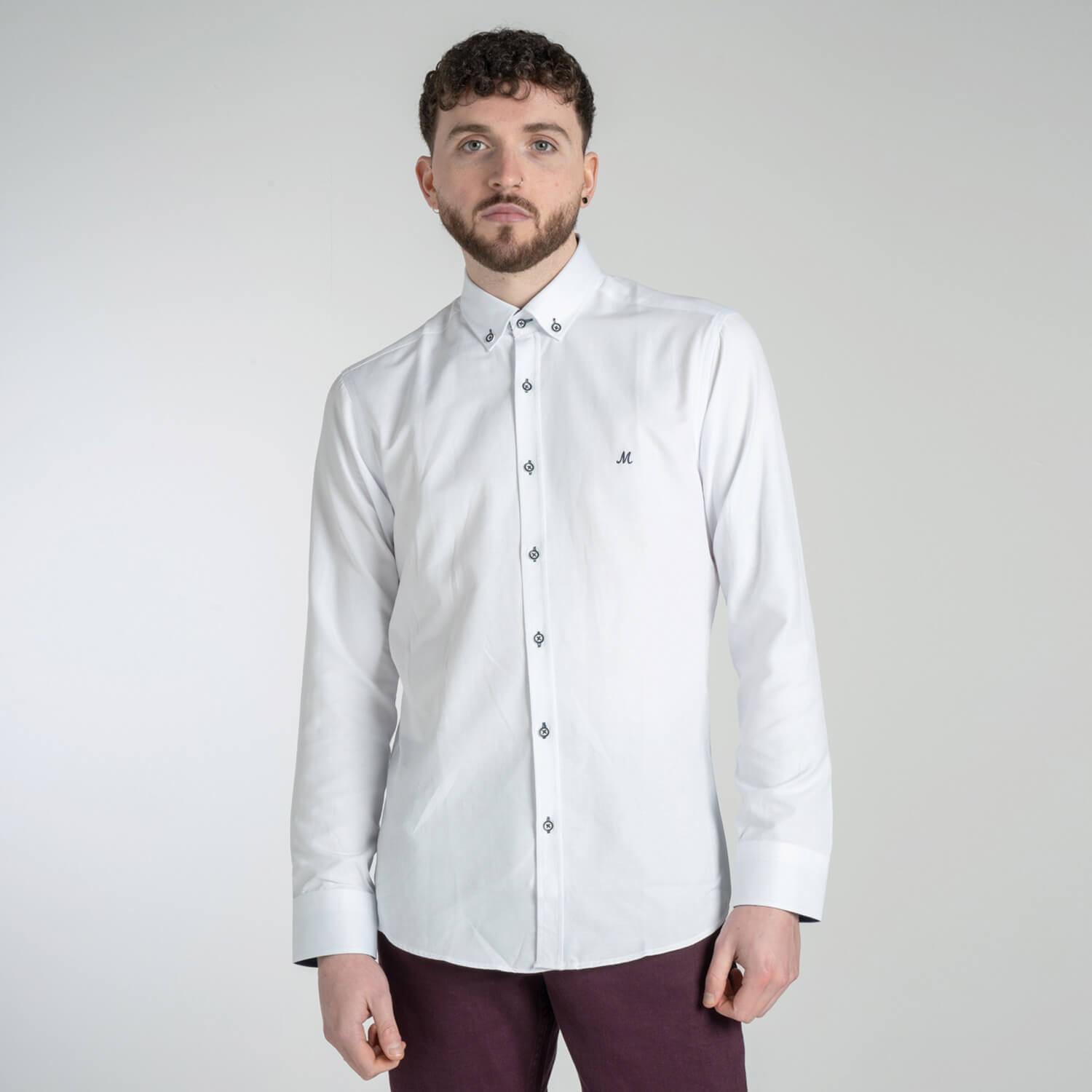 Mineral Lolland Long-sleeve Shirt - White 1 Shaws Department Stores