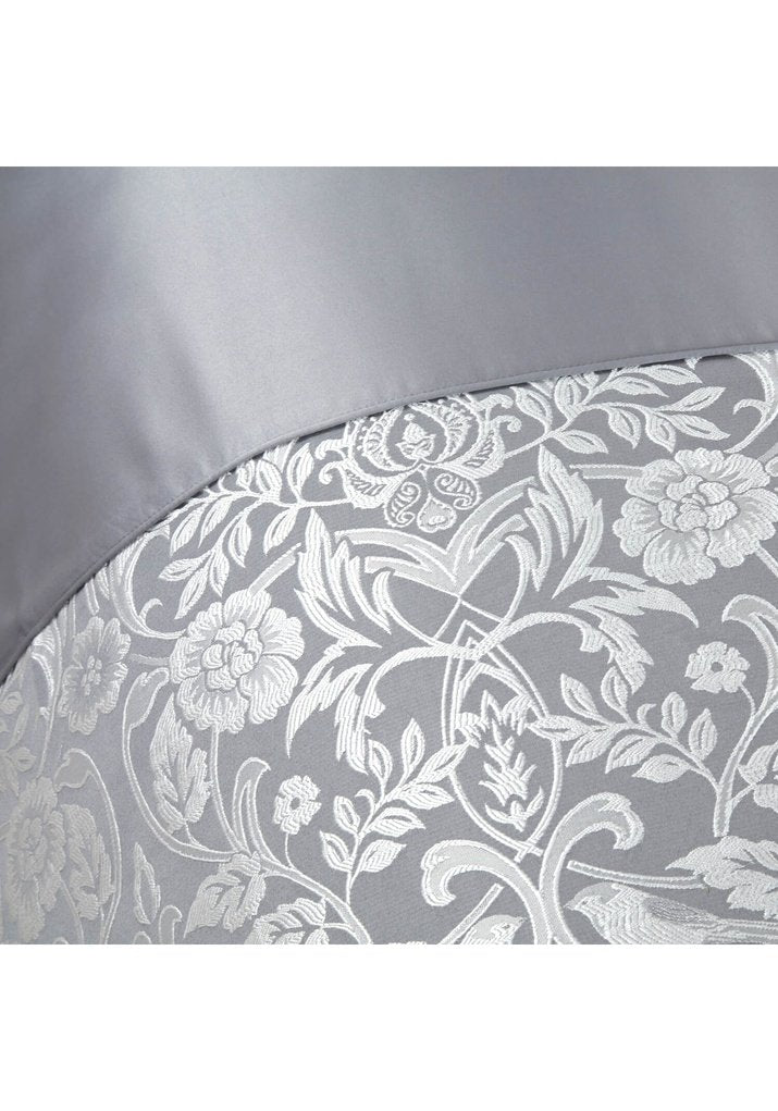  Maison By Emma Barclay Embellished Jacquard Duvet Set - Silver 3 Shaws Department Stores