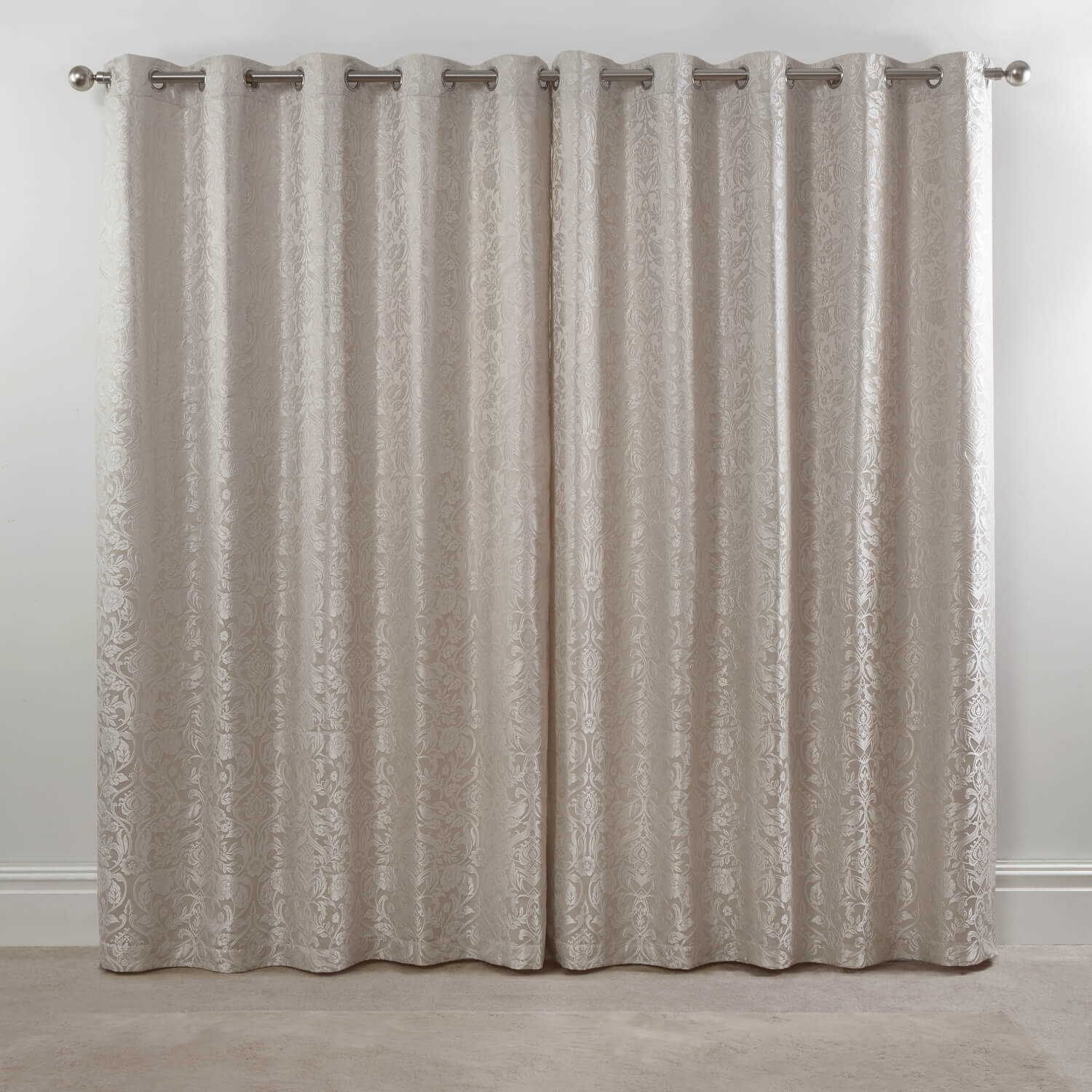 Maison By Emma Barclay Lined Eyelet Jacquard Curtains - Cream 3 Shaws Department Stores