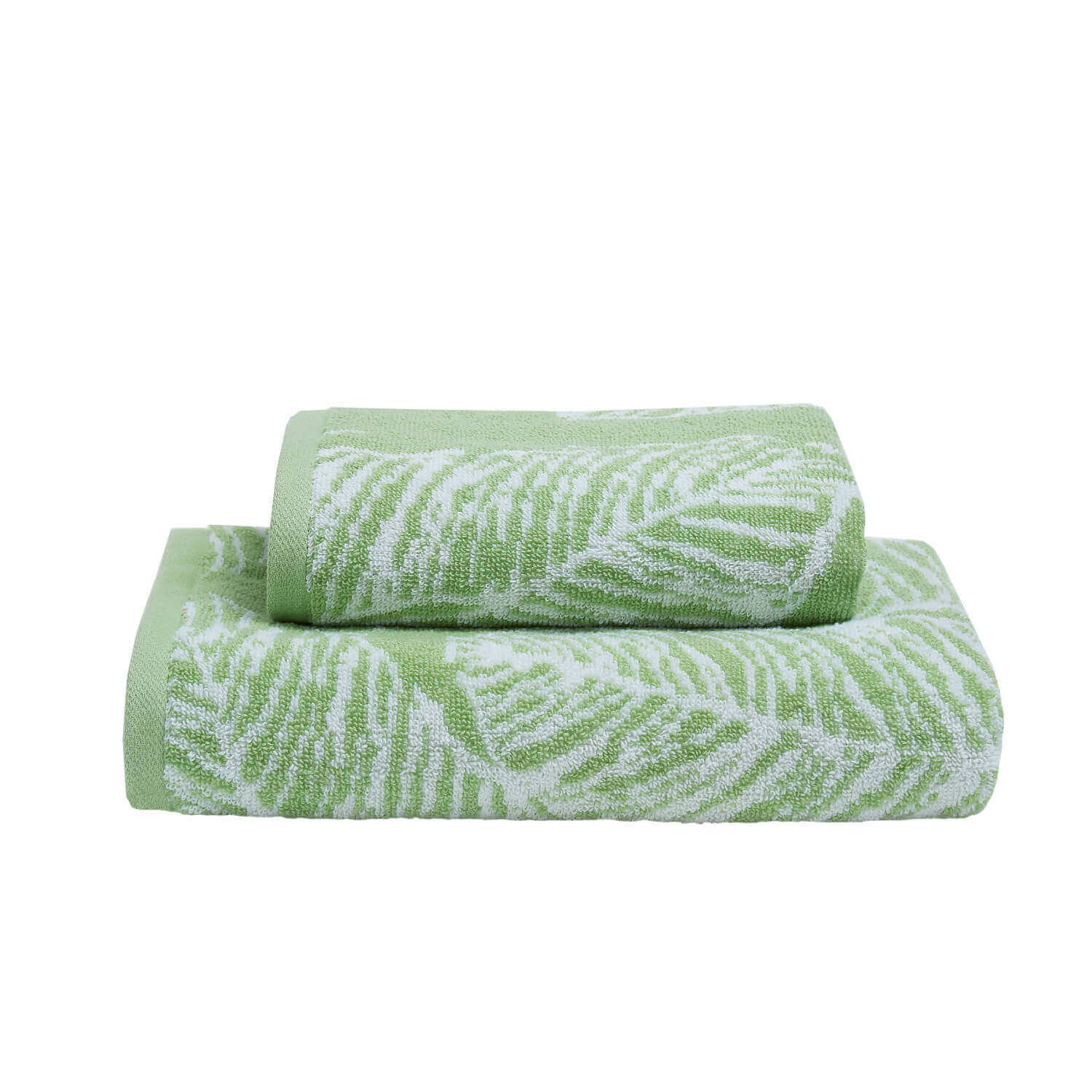 The Home Bathroom Matteo Jacquard Hand Towel - Khaki / Green 2 Shaws Department Stores