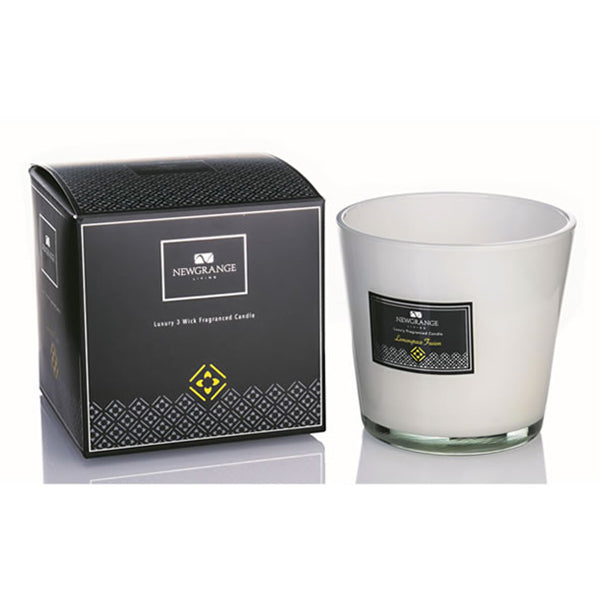 Newgrange Living Luxury 3-Wick Conical Candle - Lemongrass Fusion 1 Shaws Department Stores