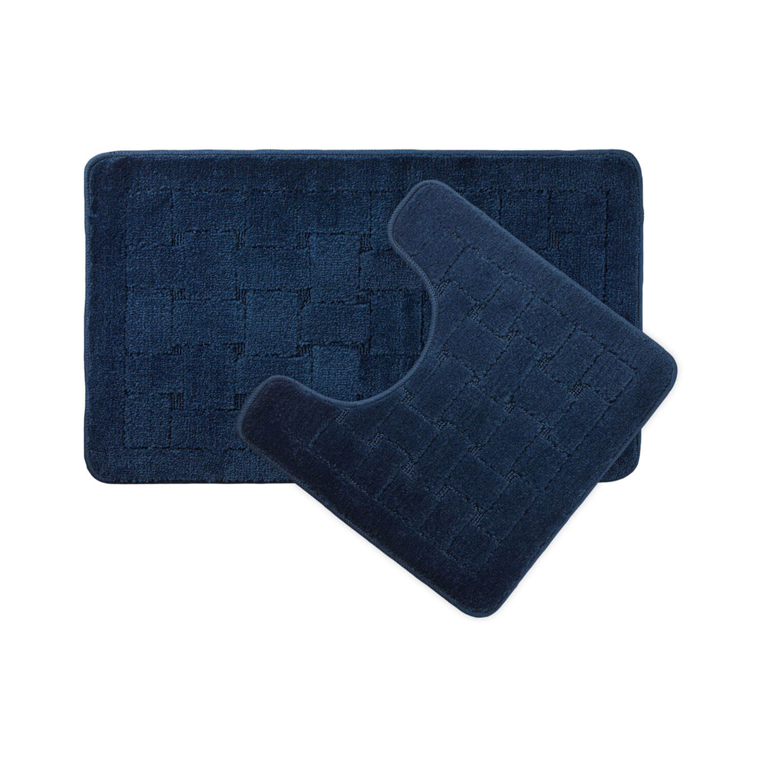 The Home Bathroom Orkney Bath Mat Set - Navy 1 Shaws Department Stores