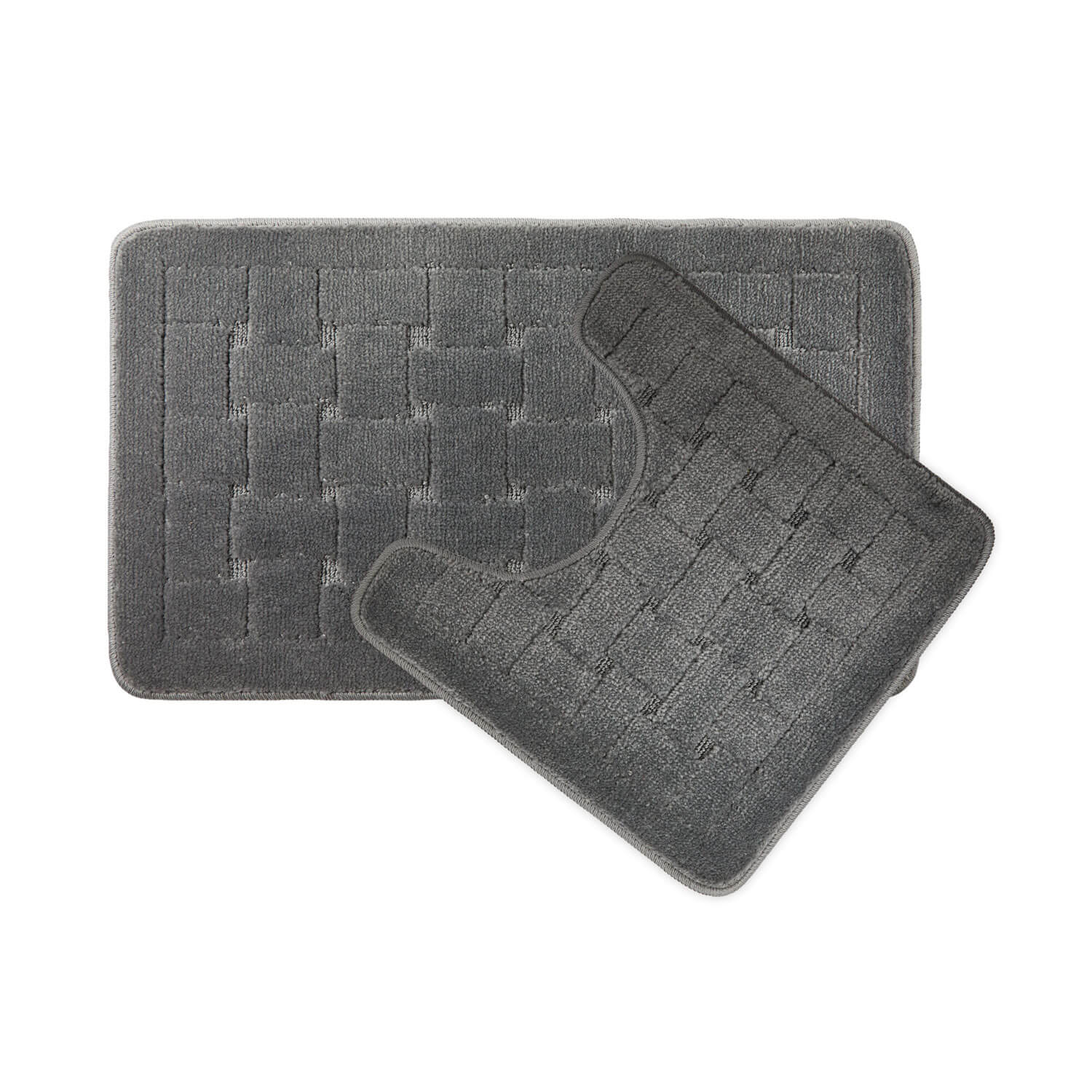 The Home Bathroom Orkney Bath Mat Set - Silver 1 Shaws Department Stores