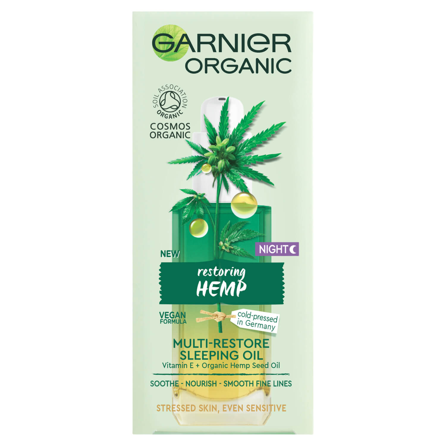 Garnier Organic Hemp Multi-Restore Facial Sleeping Oil - 30ml 1 Shaws Department Stores