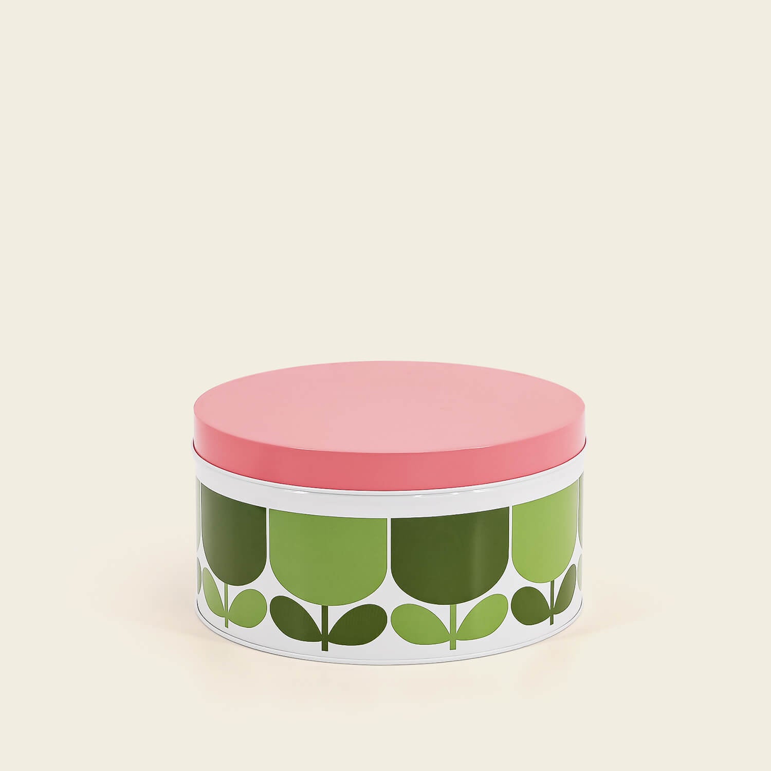 Orla Kiely Set of 3 Nesting Cake Tins - Pink &amp; Green 2 Shaws Department Stores