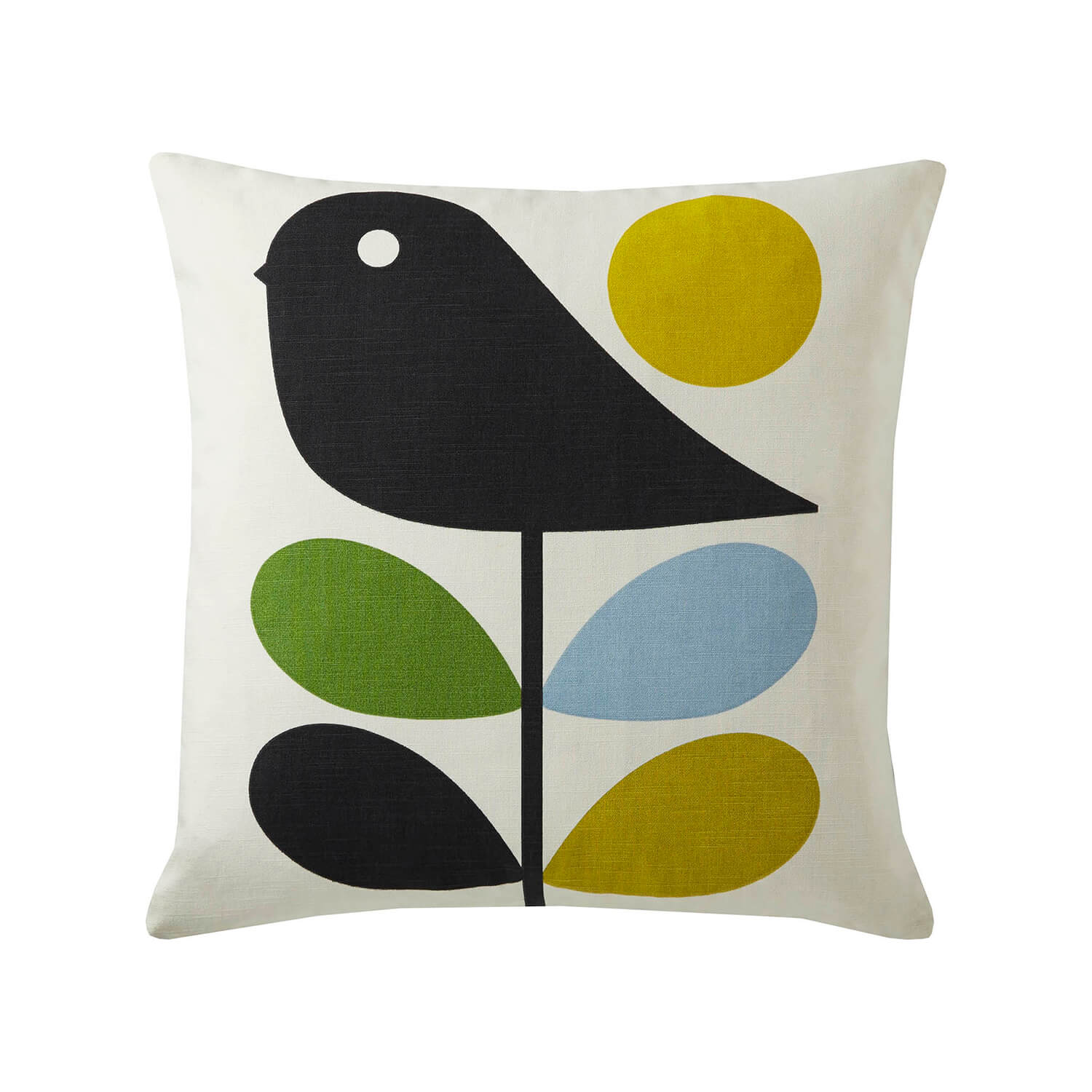 Orla Kiely Early Bird 18&quot; Filled Cushion - Duck Egg 1 Shaws Department Stores