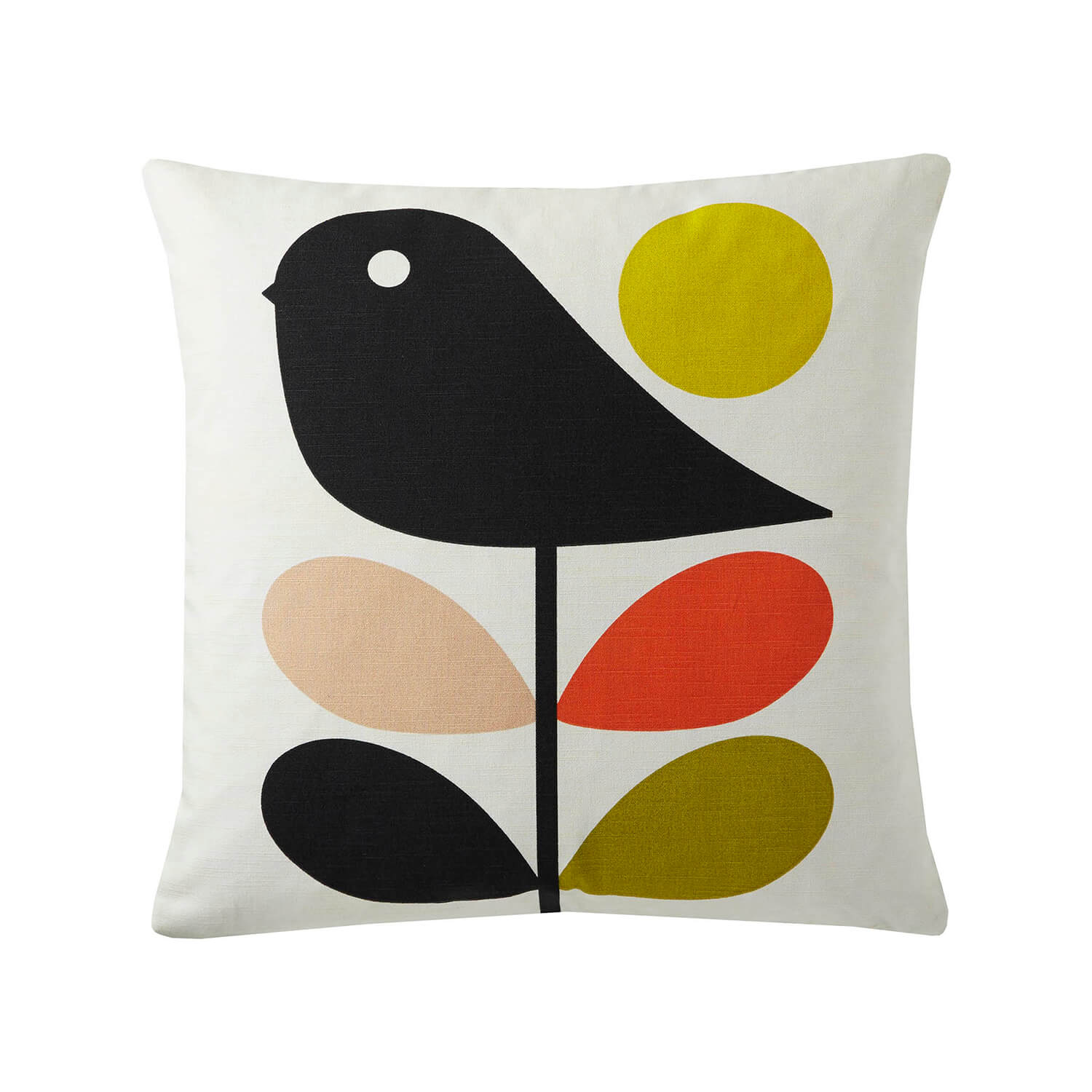 Orla Kiely Early Bird 18&quot; Filled Cushion - Pale Rose 1 Shaws Department Stores