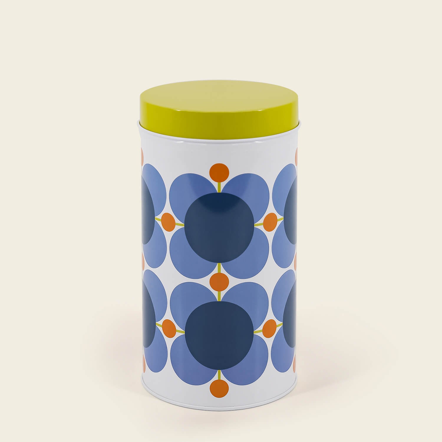 Orla Kiely Set of 3 Nesting Canister Tins - Atomic Flower 3 Shaws Department Stores