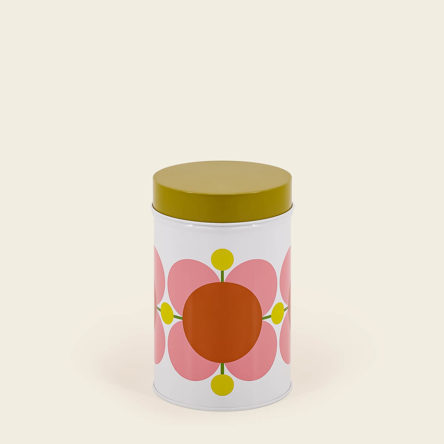 Orla Kiely Set of 3 Nesting Canister Tins - Atomic Flower 4 Shaws Department Stores