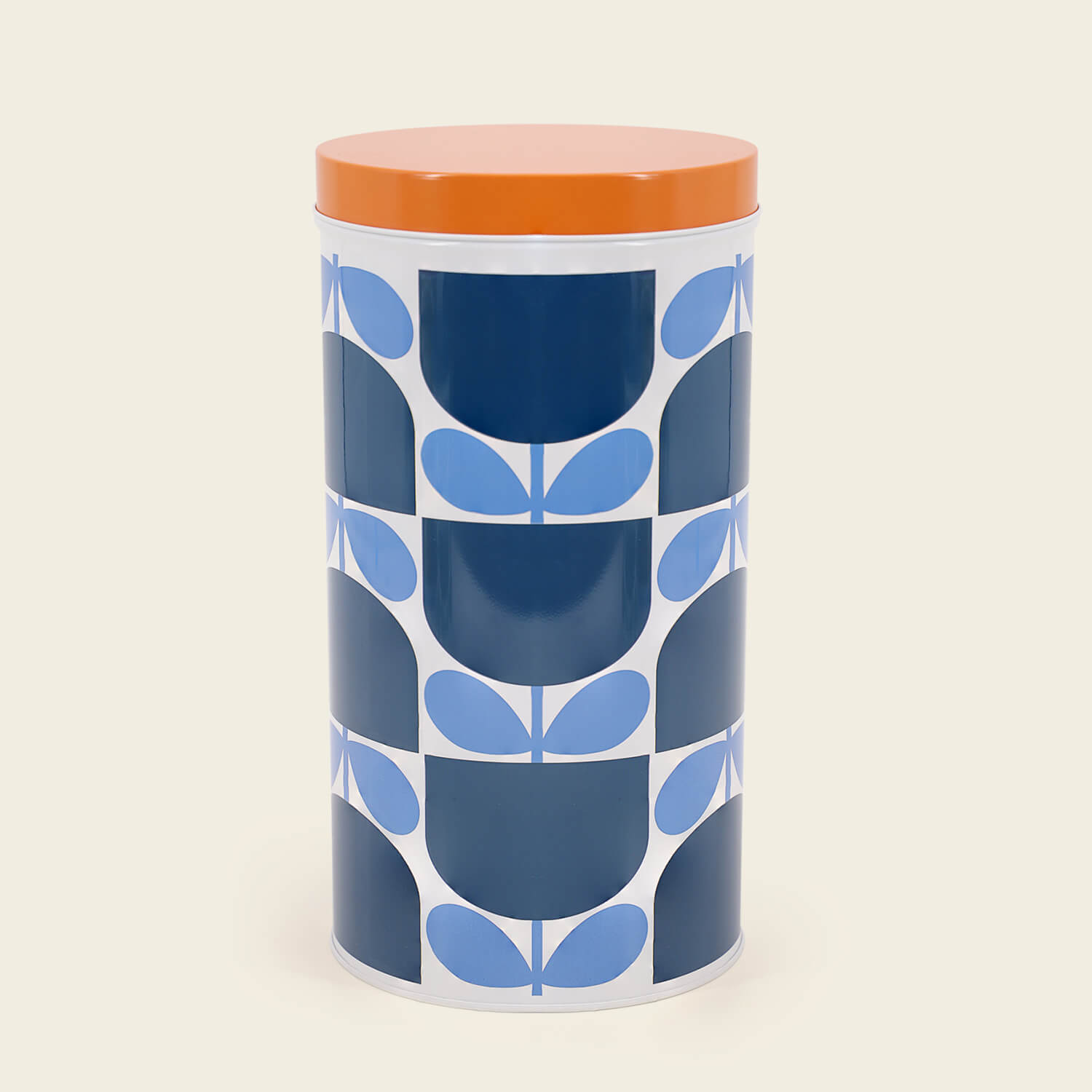 Orla Kiely Set of 3 Nesting Canister Tins - Block Flower 2 Shaws Department Stores