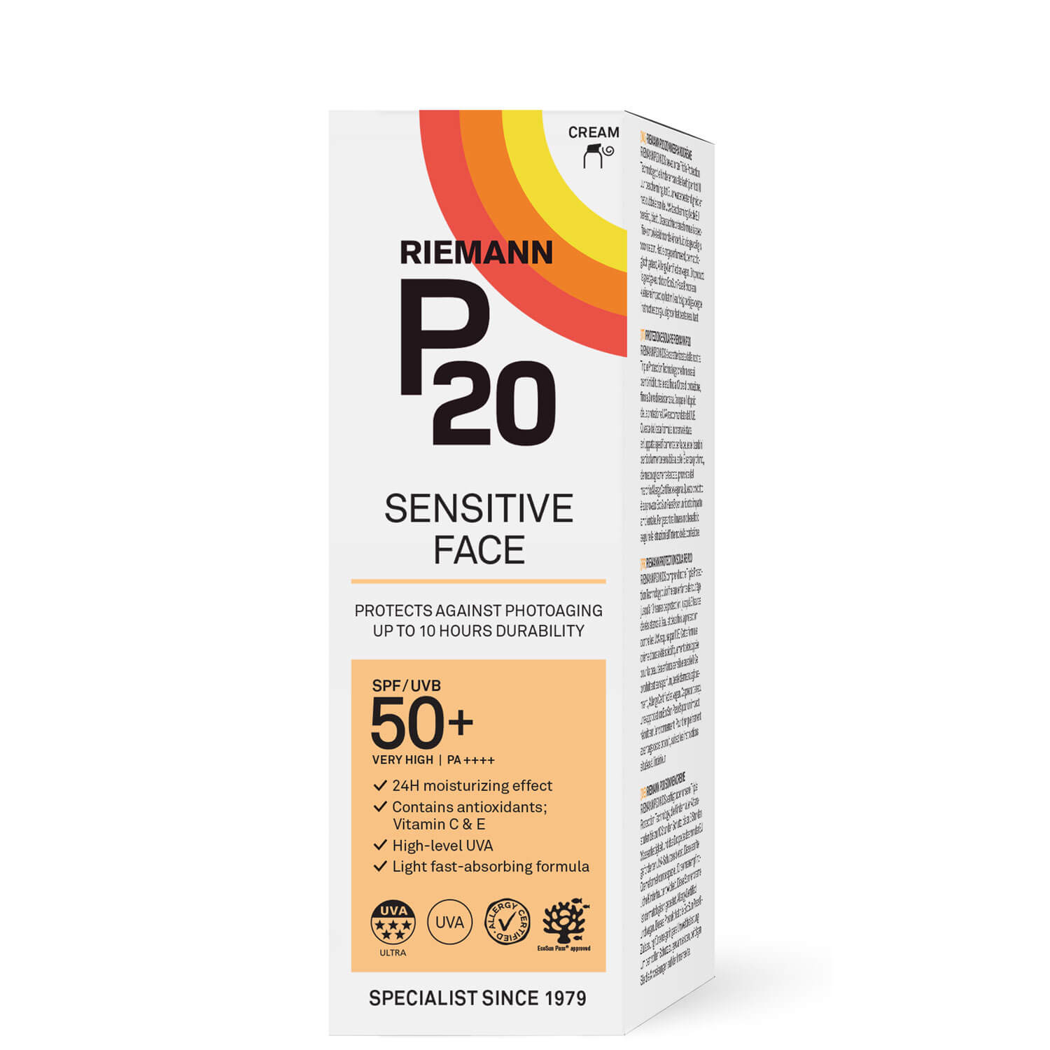 P20 Sun Protection SPF50+ Face Sensitive 50g 3 Shaws Department Stores