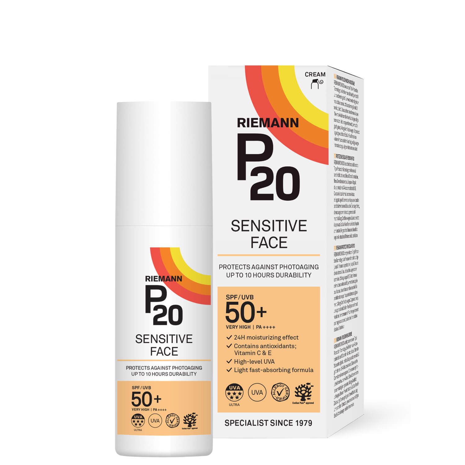 P20 Sun Protection SPF50+ Face Sensitive 50g 2 Shaws Department Stores