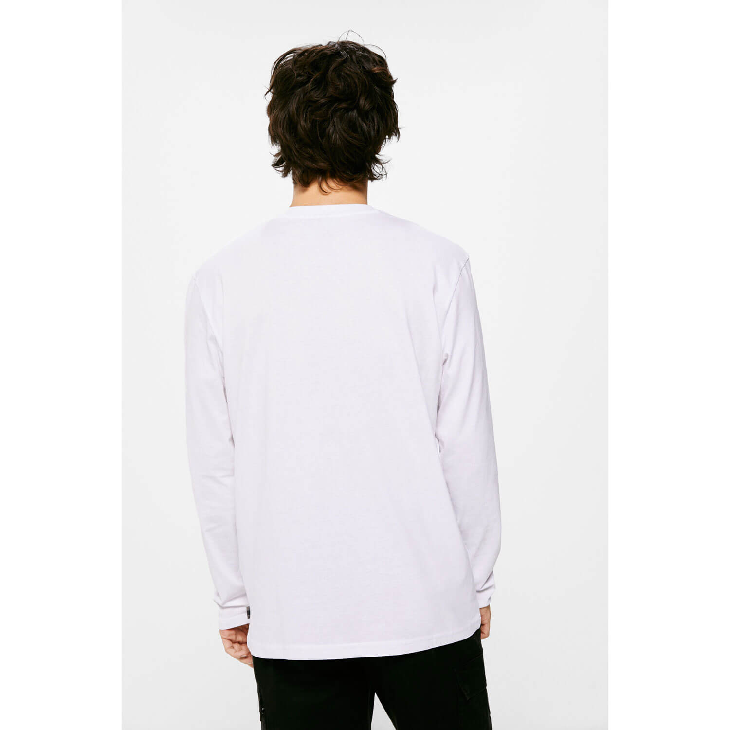 Long-Sleeve Pattern T-Shirt - White
