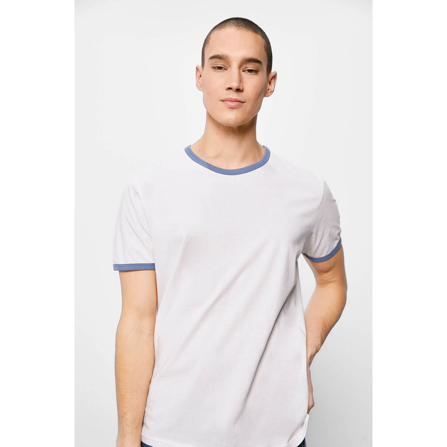 Short-Sleeve Plain T-Shirt - Ivory