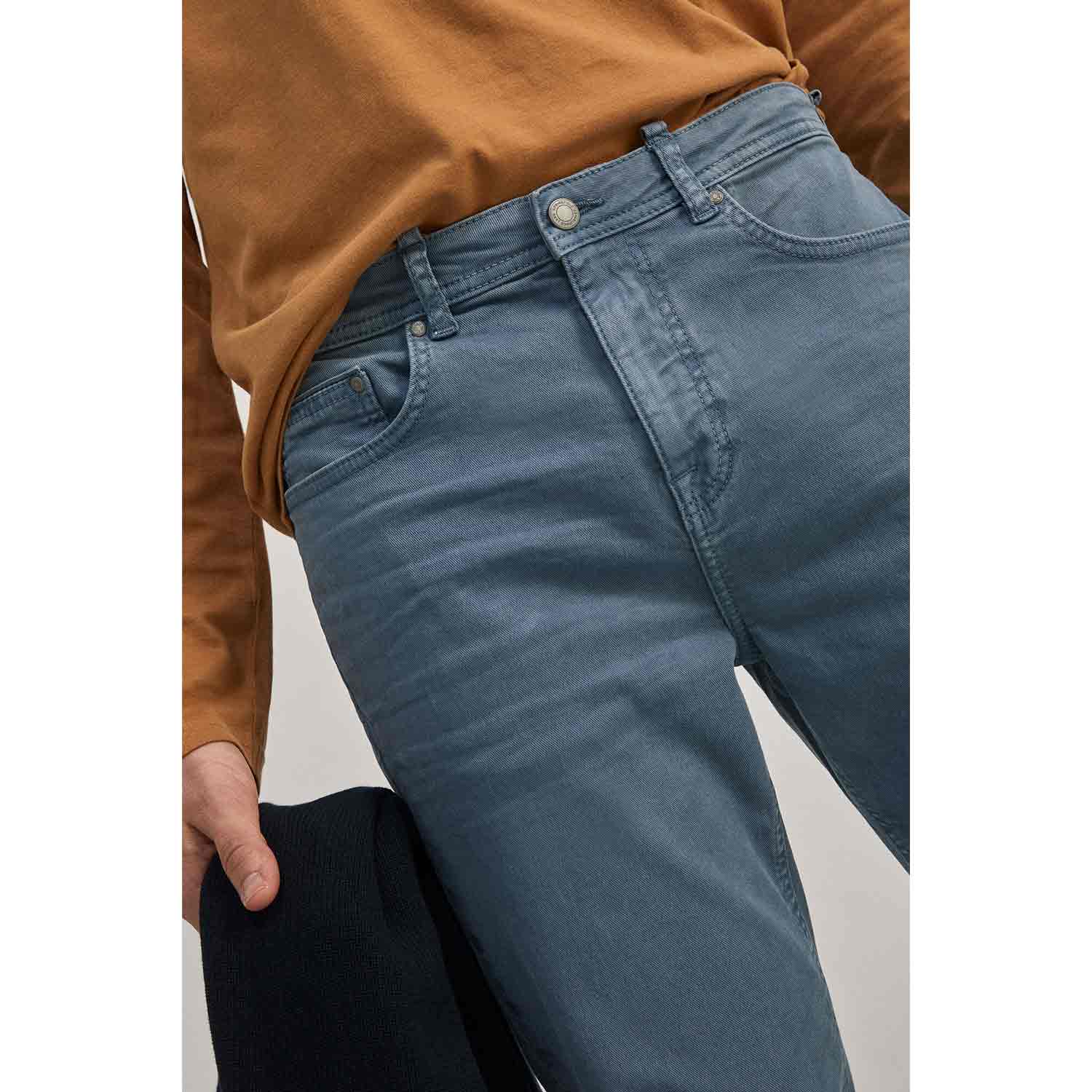 Springfield Slim 5-Pocket Cotton Trouser - Blue 4 Shaws Department Stores