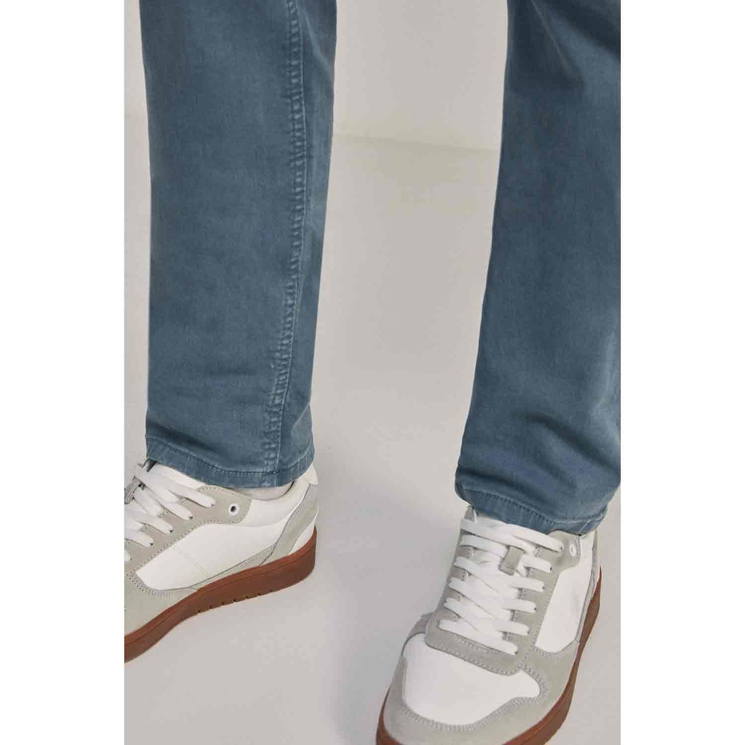 Springfield Slim 5-Pocket Cotton Trouser - Blue 5 Shaws Department Stores