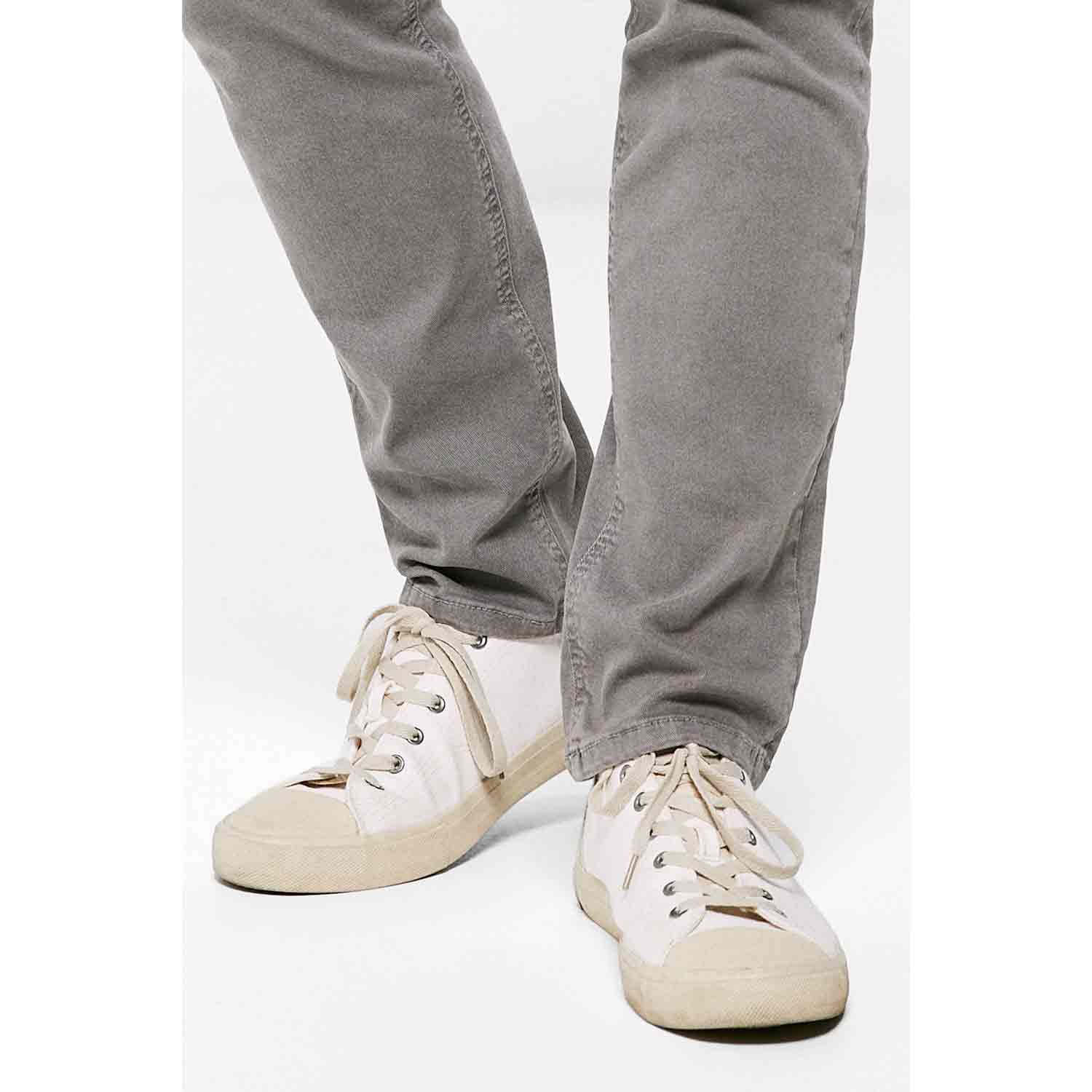 Springfield Slim 5-Pocket Cotton Trouser - Grey 4 Shaws Department Stores