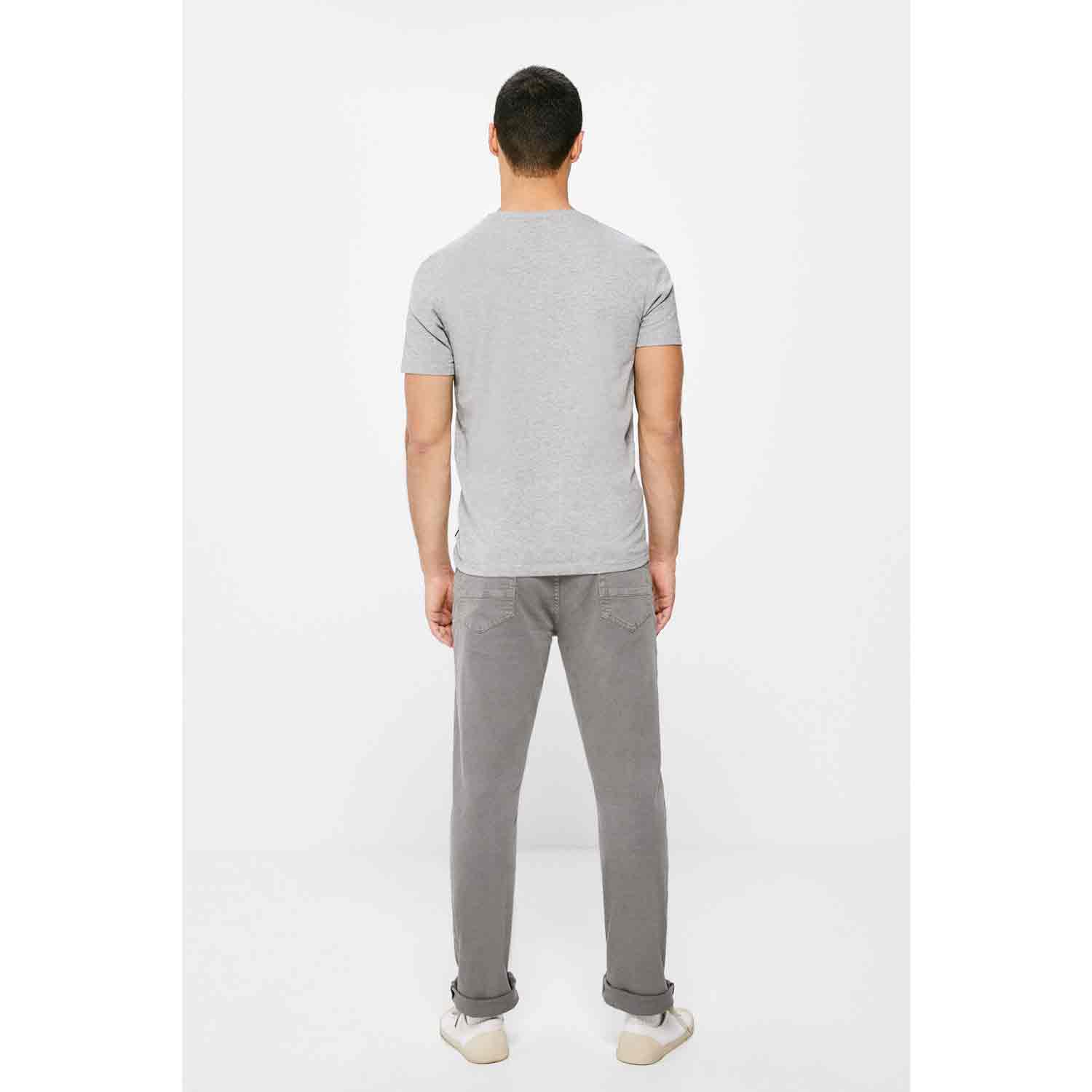 Springfield Slim 5-Pocket Cotton Trouser - Grey 3 Shaws Department Stores