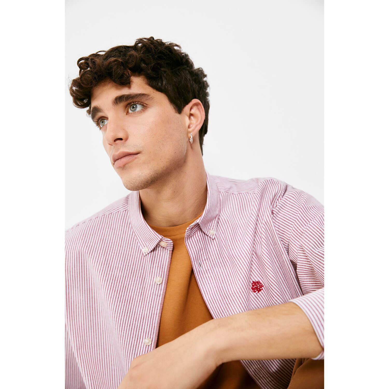 Springfield Long-Sleeve Striped Shirt - Red 4 Shaws Department Stores