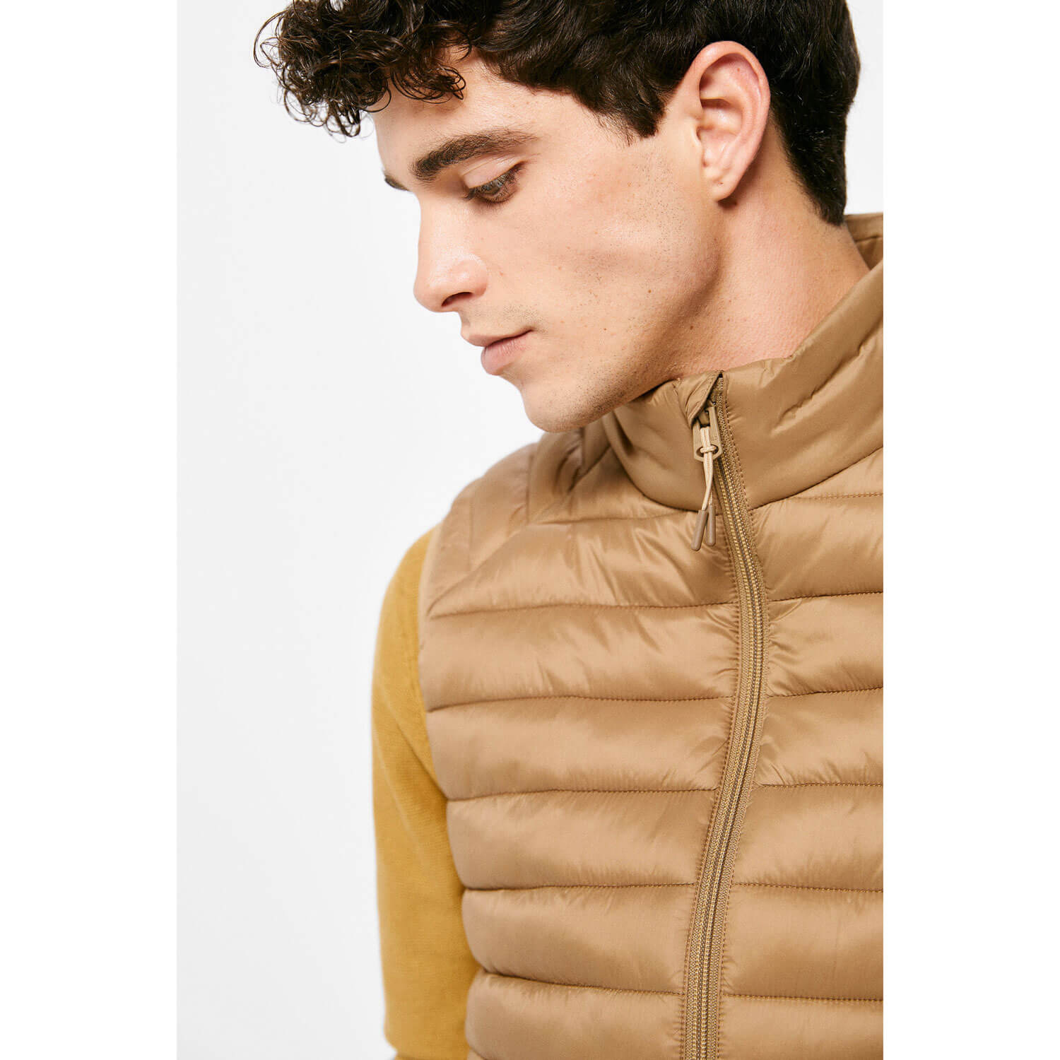 Springfield Nylon Casual Jacket - Beige/Camel 5 Shaws Department Stores