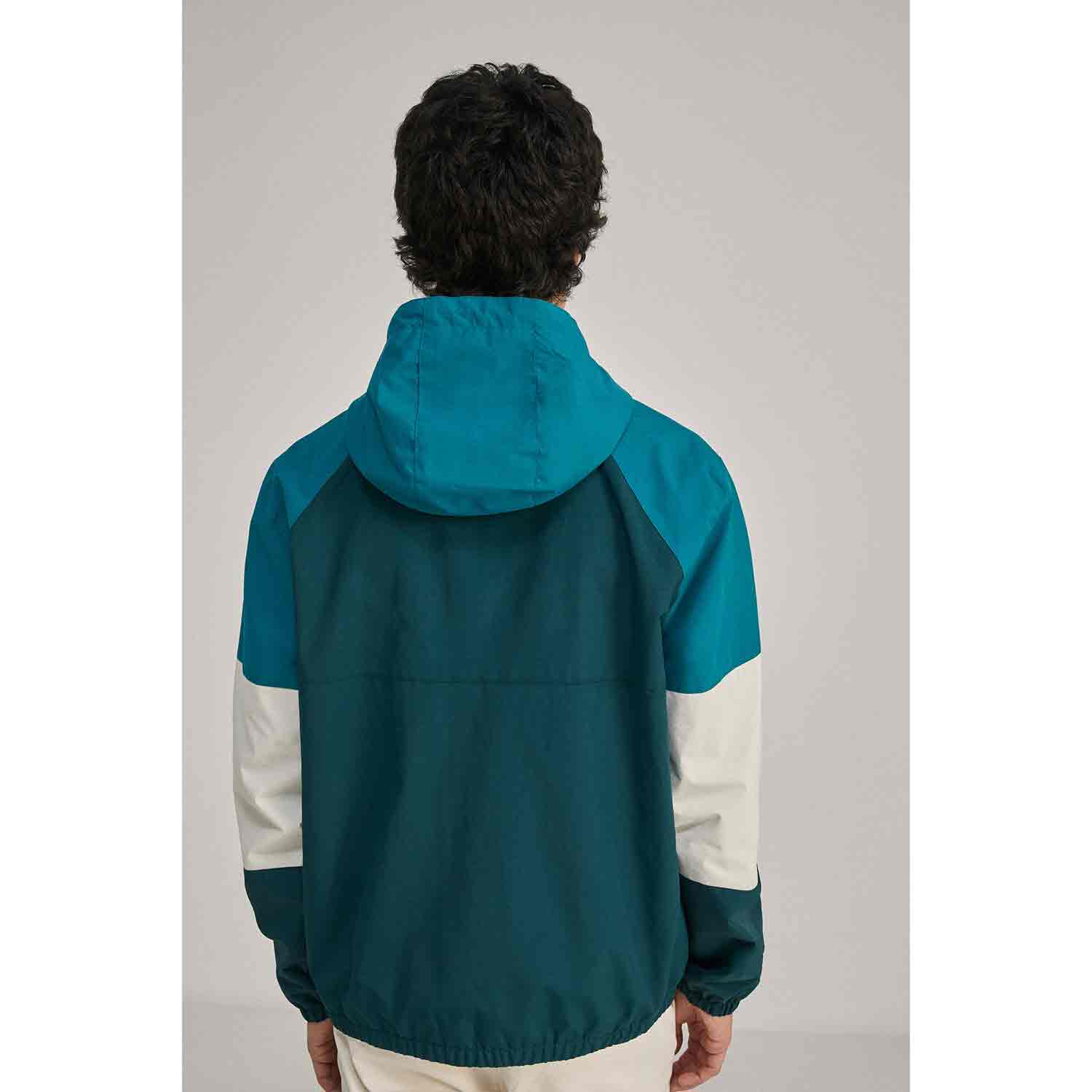 Springfield Nylon Casual Hooded Jacket - Blue 2 Shaws Department Stores