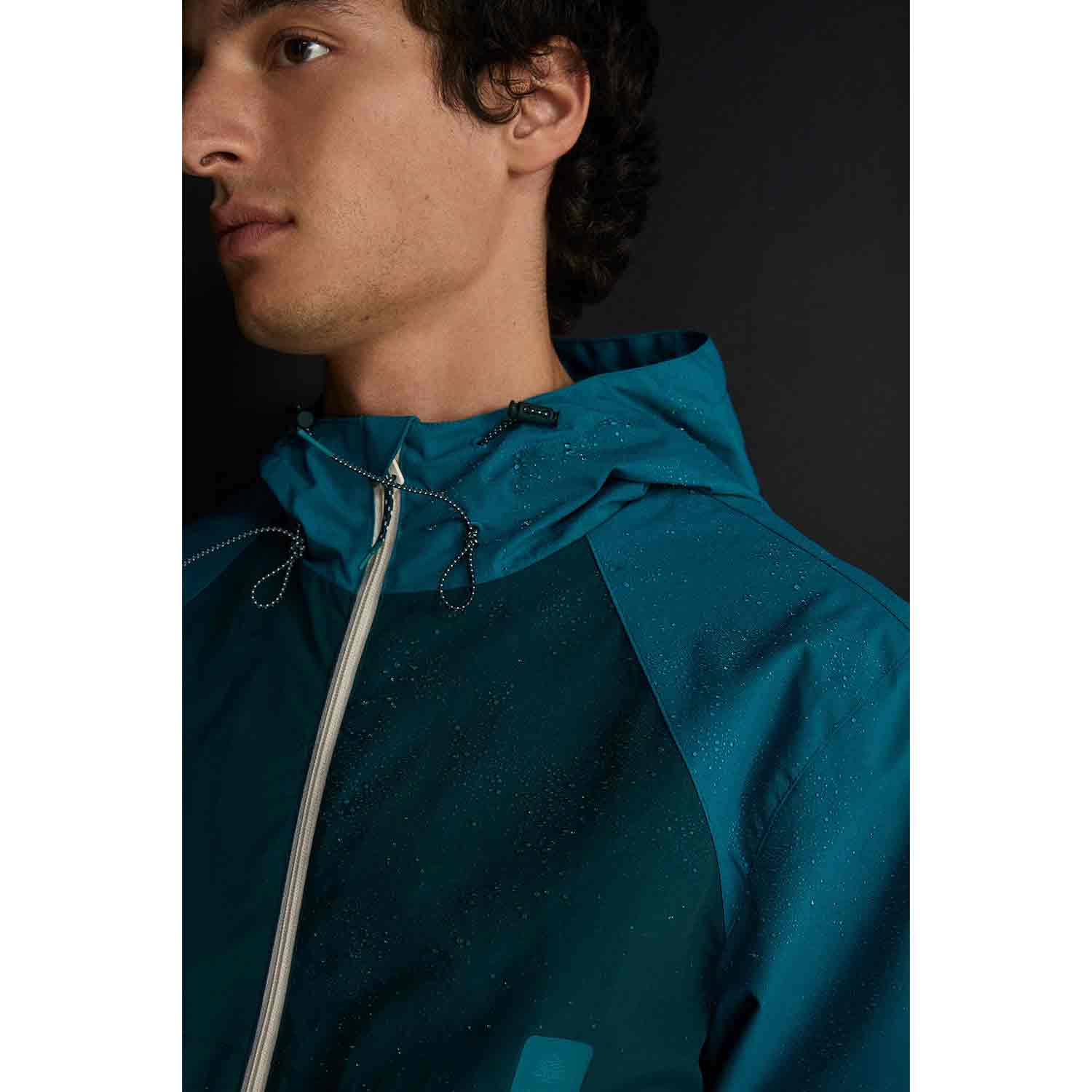 Springfield Nylon Casual Hooded Jacket - Blue 4 Shaws Department Stores