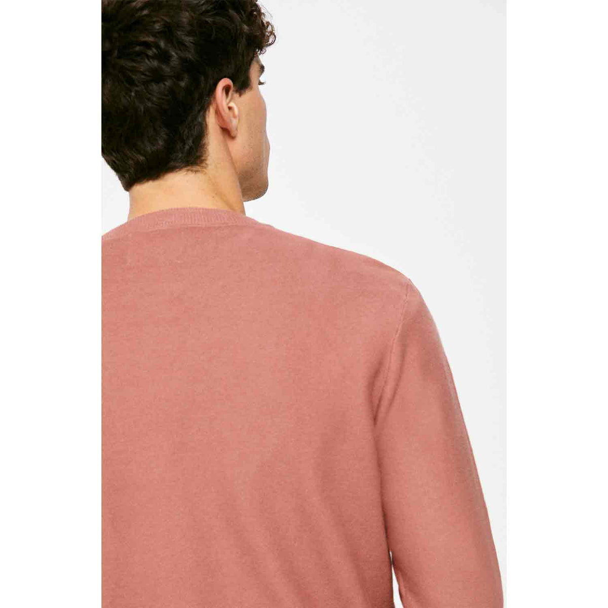 Long-Sleeve Plain Knit - Pink