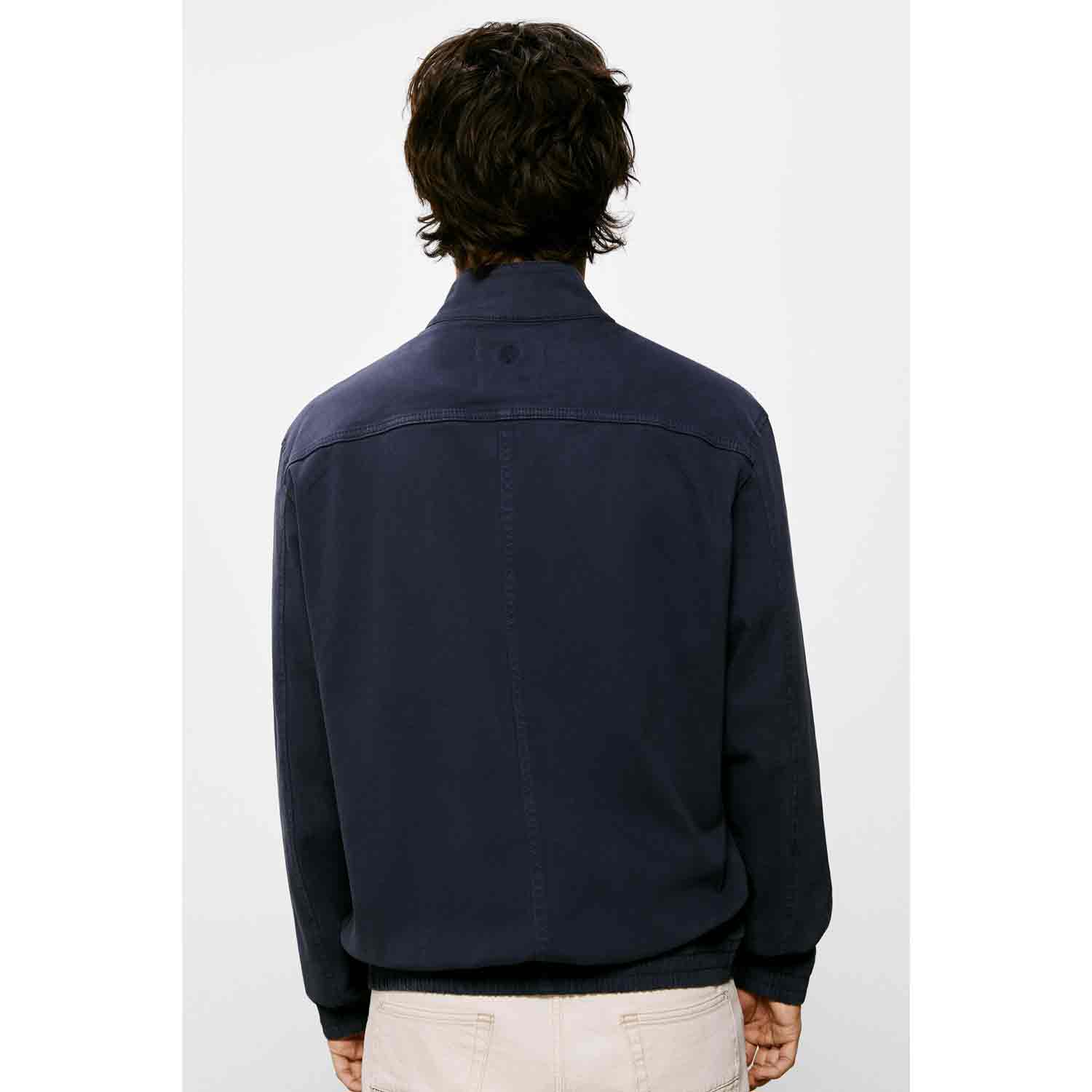 Springfield Cotton Casual Jacket - Blue 2 Shaws Department Stores