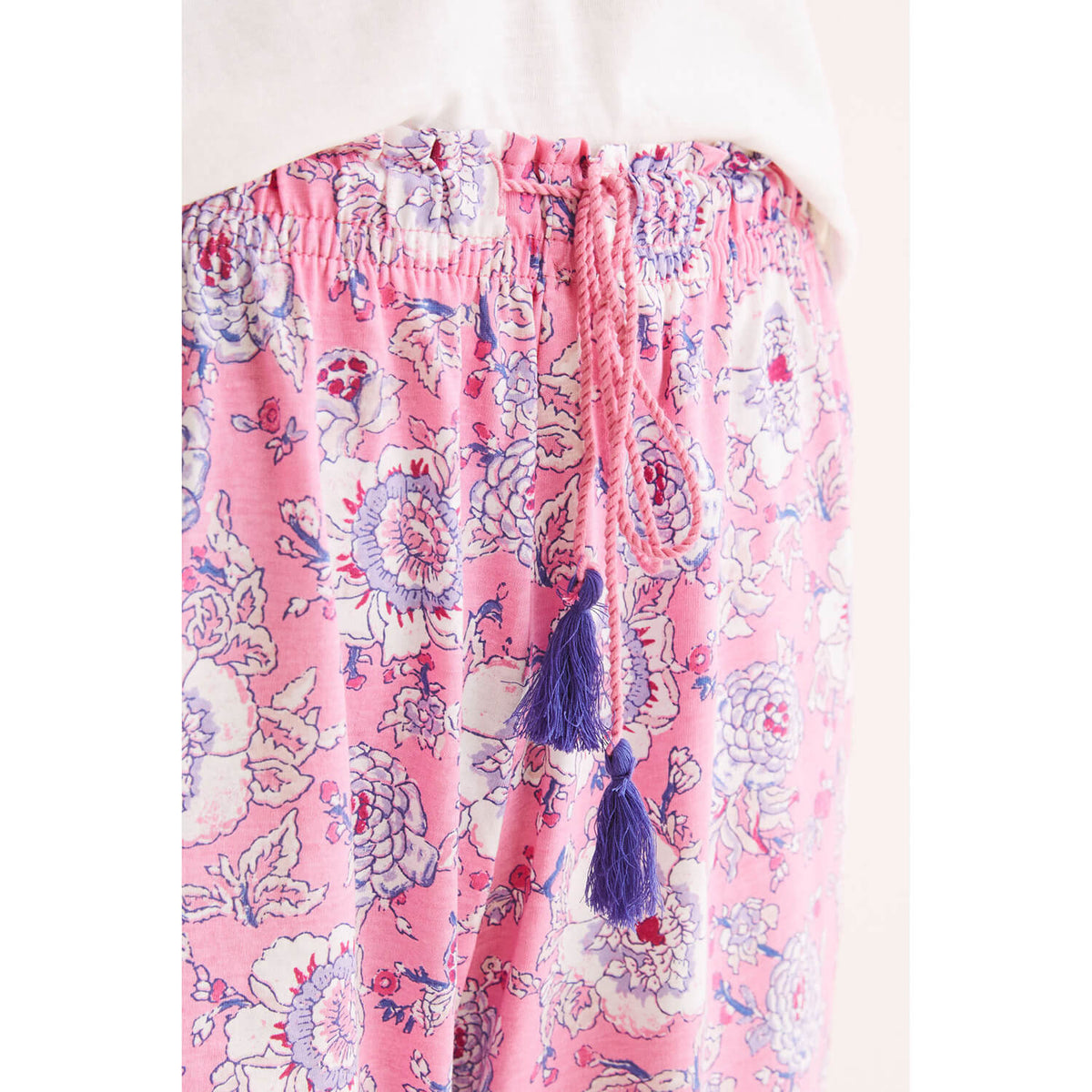Fuchsia Pink Printed  Cotton Bottoms