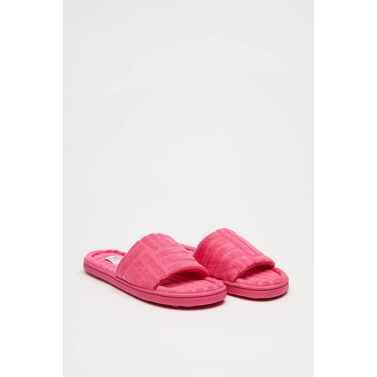 Fuchsia Pink Slide-Style Slippers