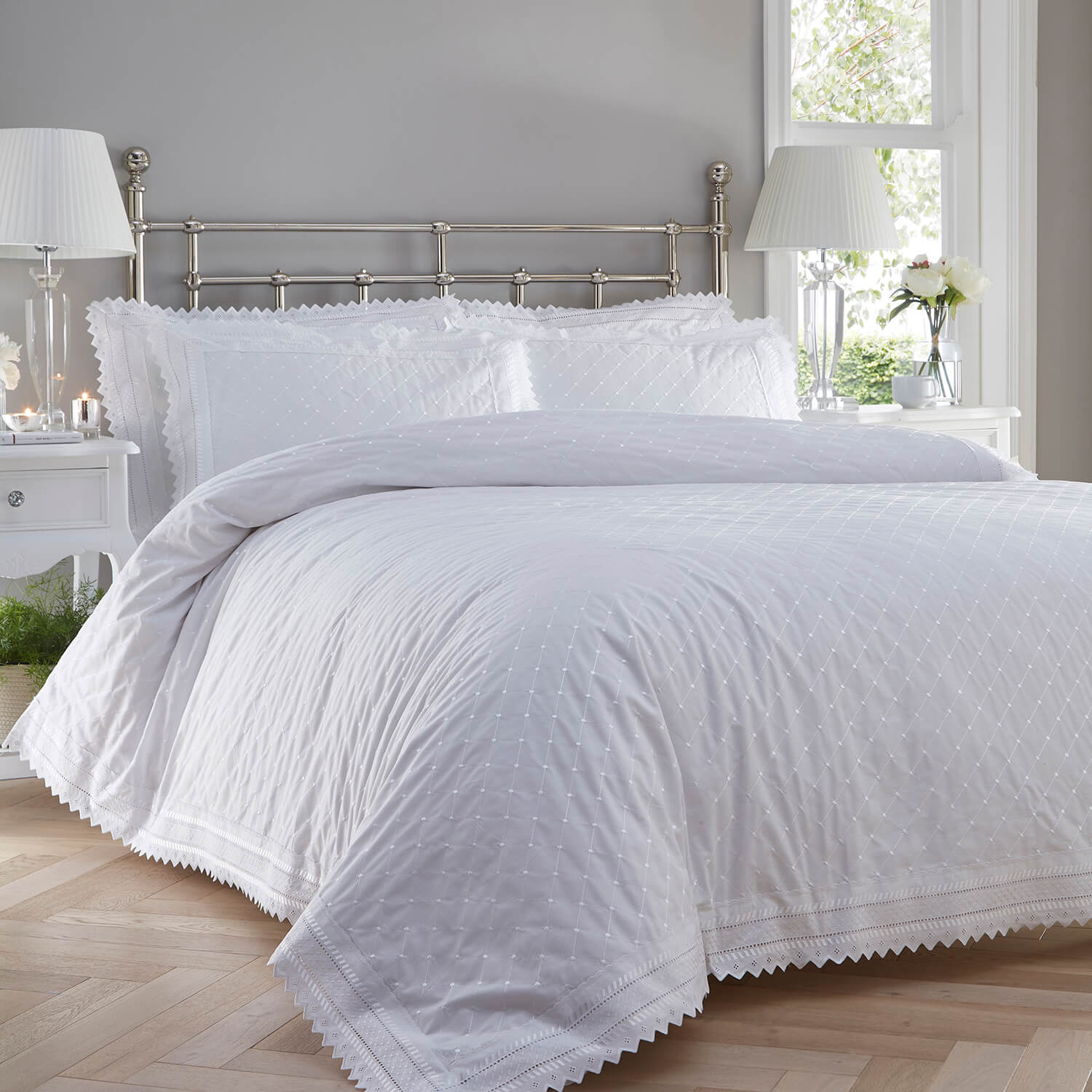  The Home Balmoral Duvet Cover Set - White 1 Shaws Department Stores