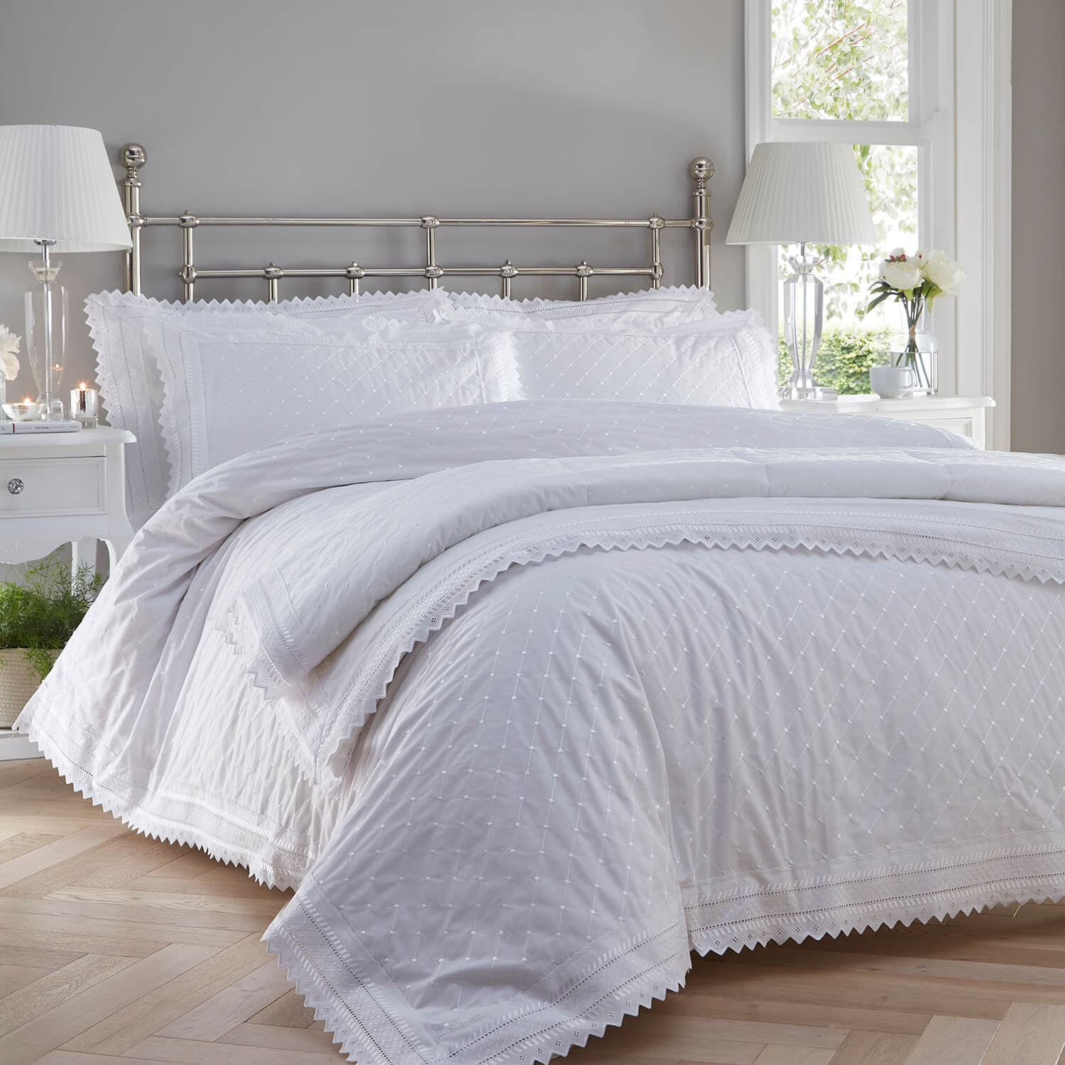  The Home Balmoral Duvet Cover Set - White 2 Shaws Department Stores