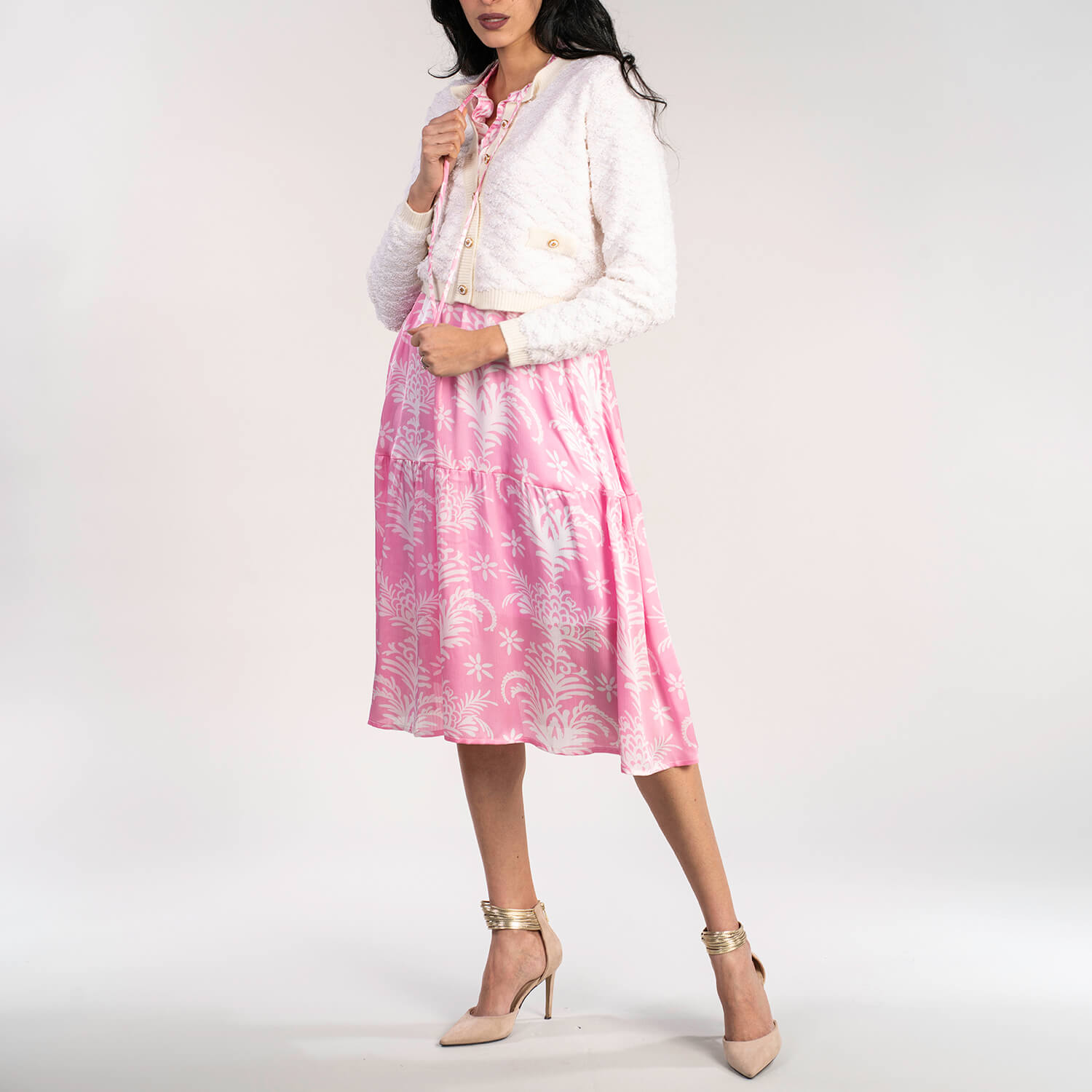Naoise Nancy Dress - Pink 3 Shaws Department Stores