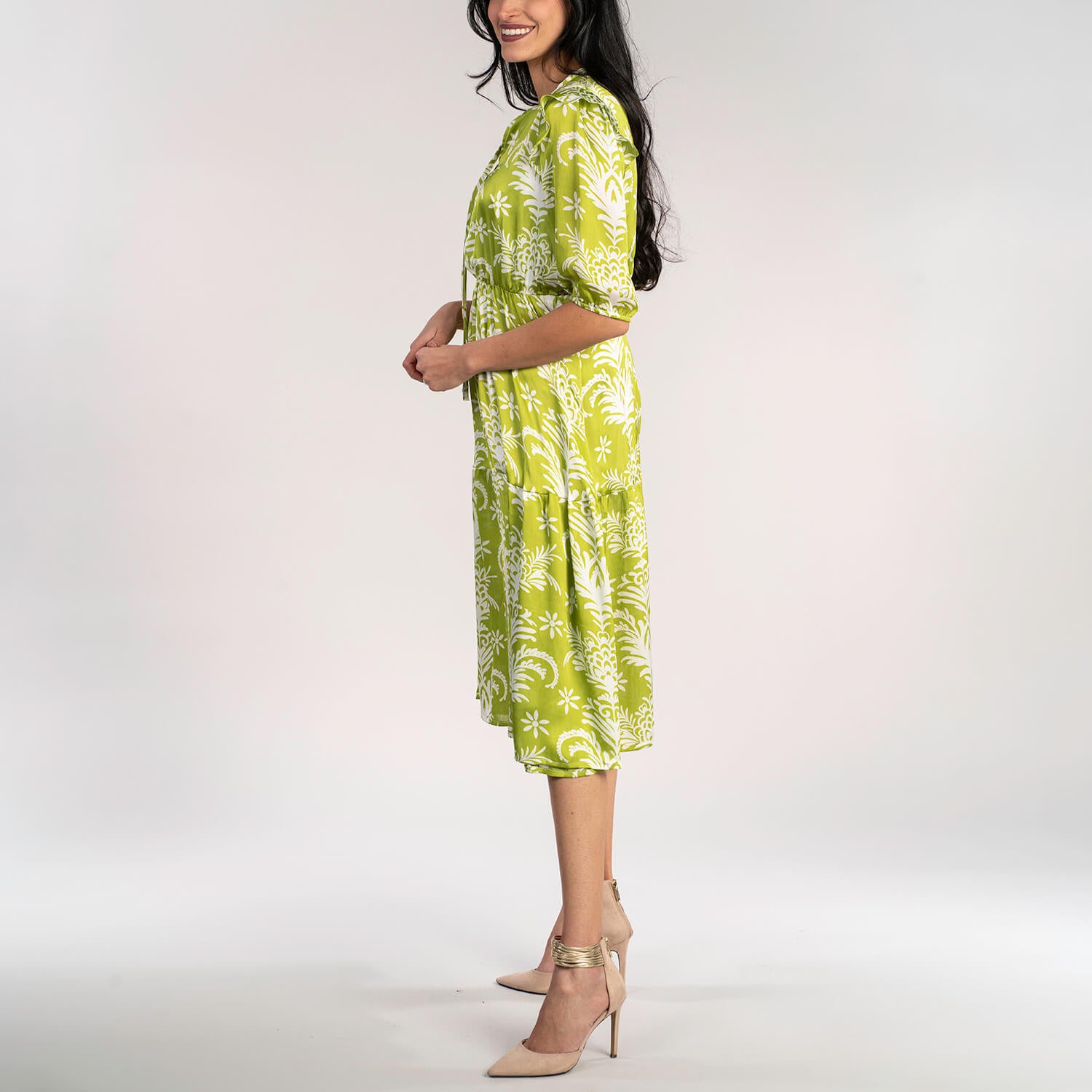 Naoise Nancy Dress - Lime 2 Shaws Department Stores
